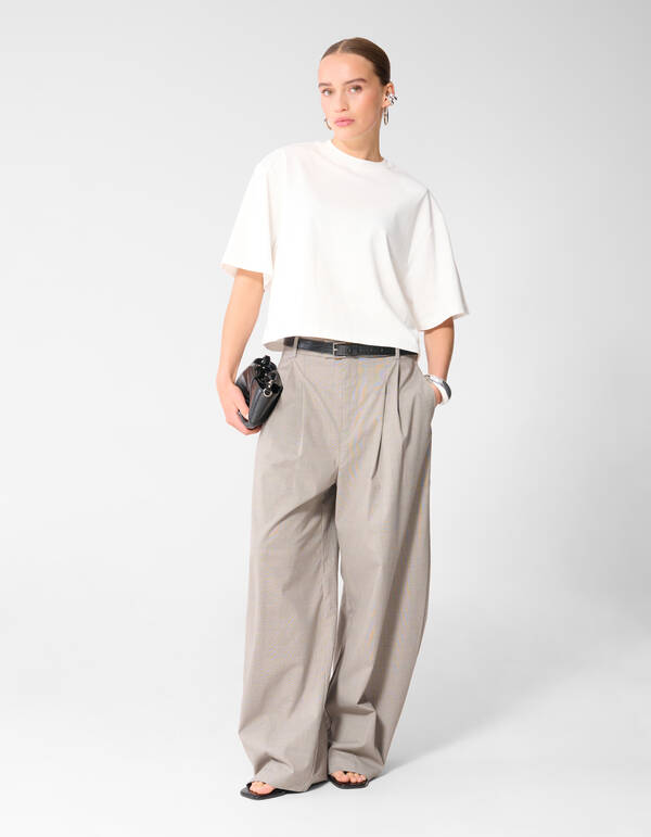 Big Shoulder T-Shirt Wei&szlig; SHOEBY WOMEN