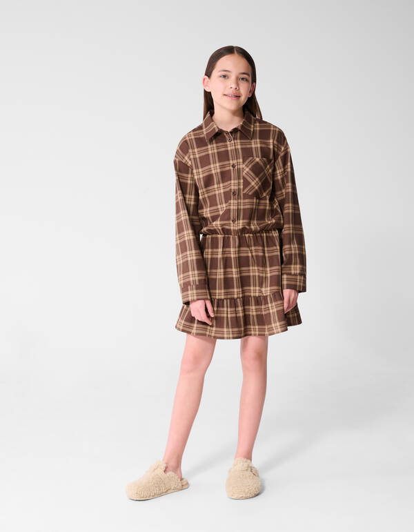 Kariertes Kleid Braun SHOEBY GIRLS