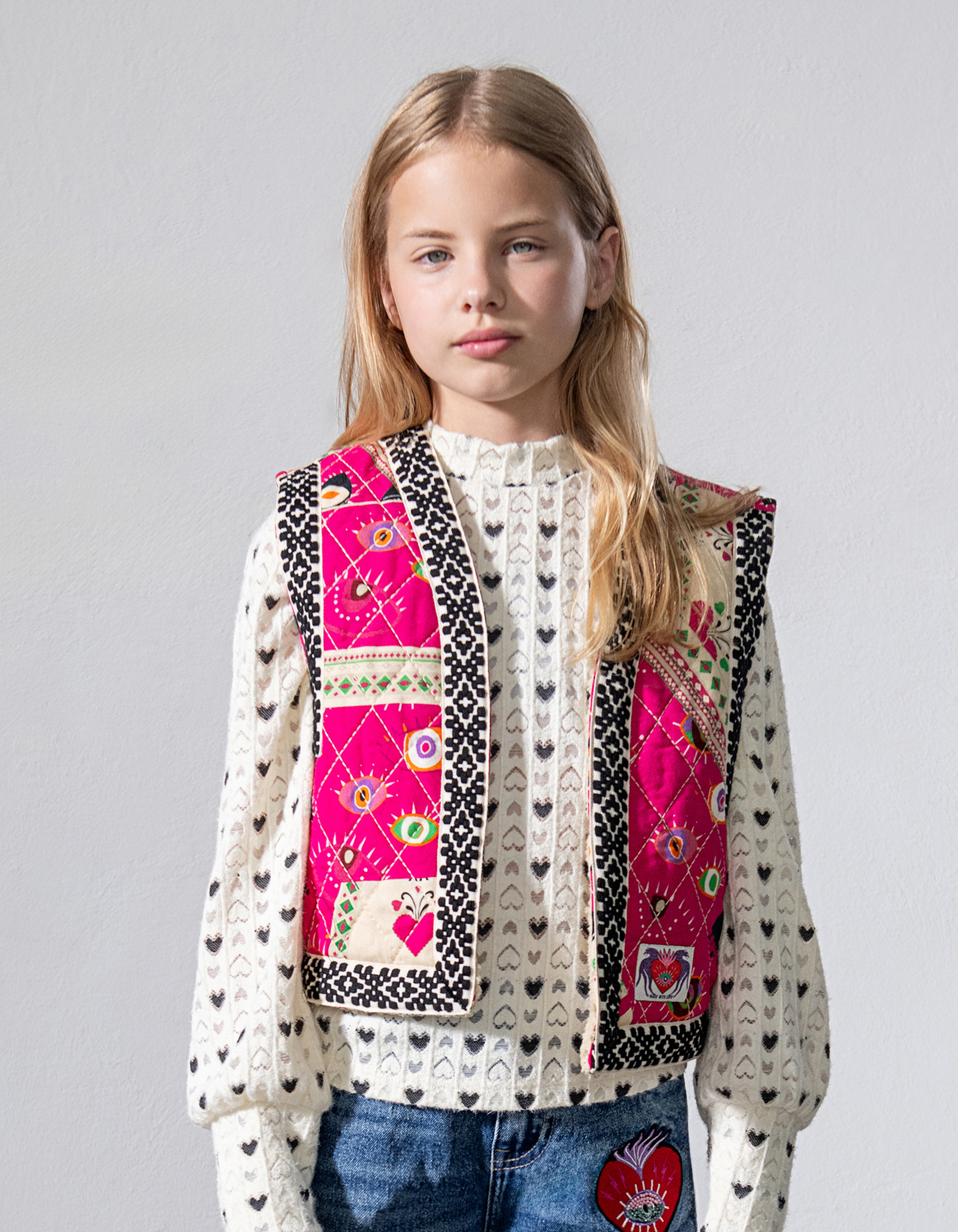 Bedrucktes Gilet Rosa von Lizzy SHOEBY GIRLS