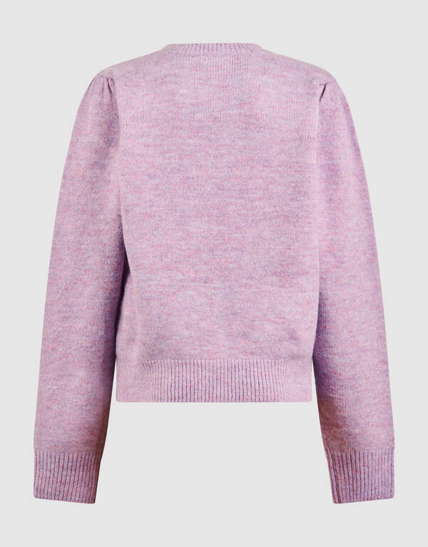 Gepunkteter Strickpullover Lila SHOEBY GIRLS
