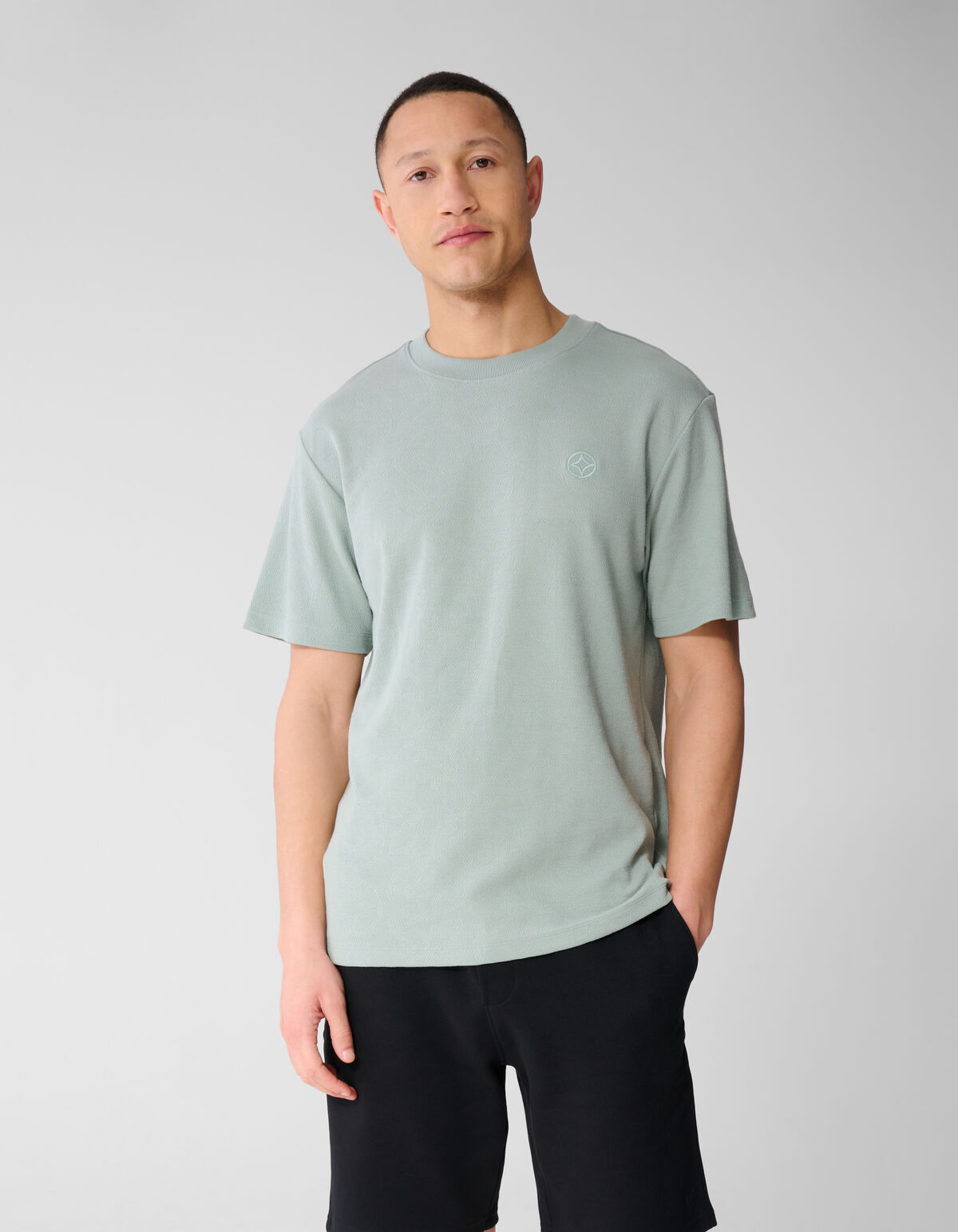Spark Struktur T-Shirt Hellgr&uuml;n SHOEBY MEN