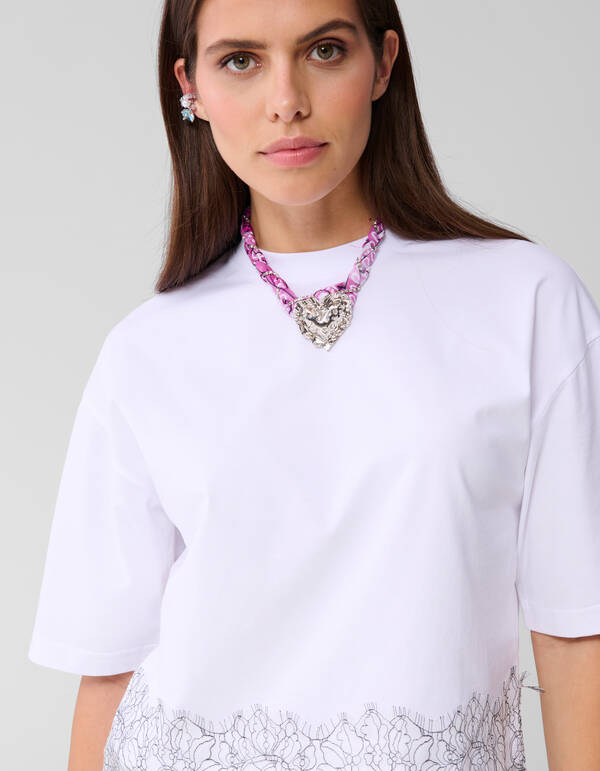Spitzen-T-Shirt Wei&szlig; SHOEBY WOMEN