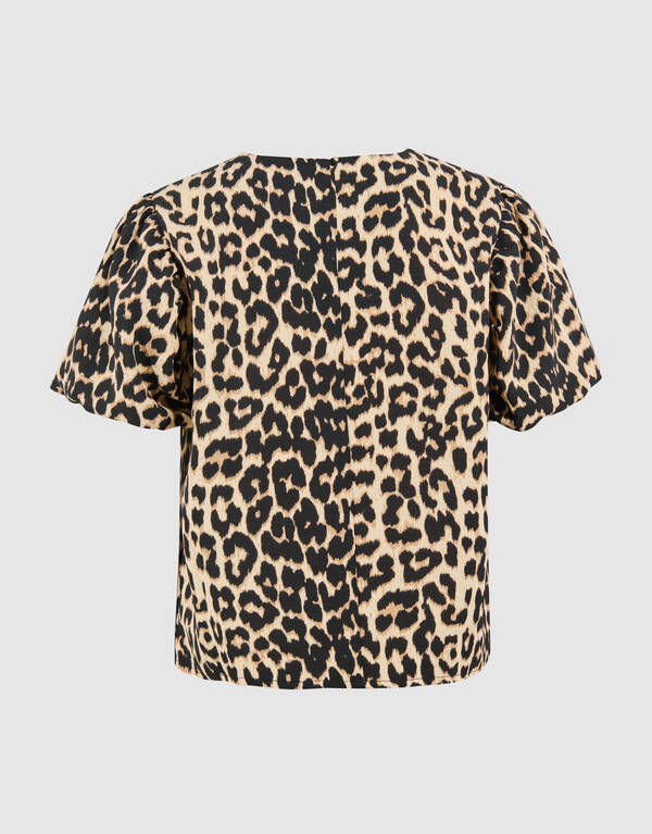 Leopard Puff Top Braun SHOEBY GIRLS