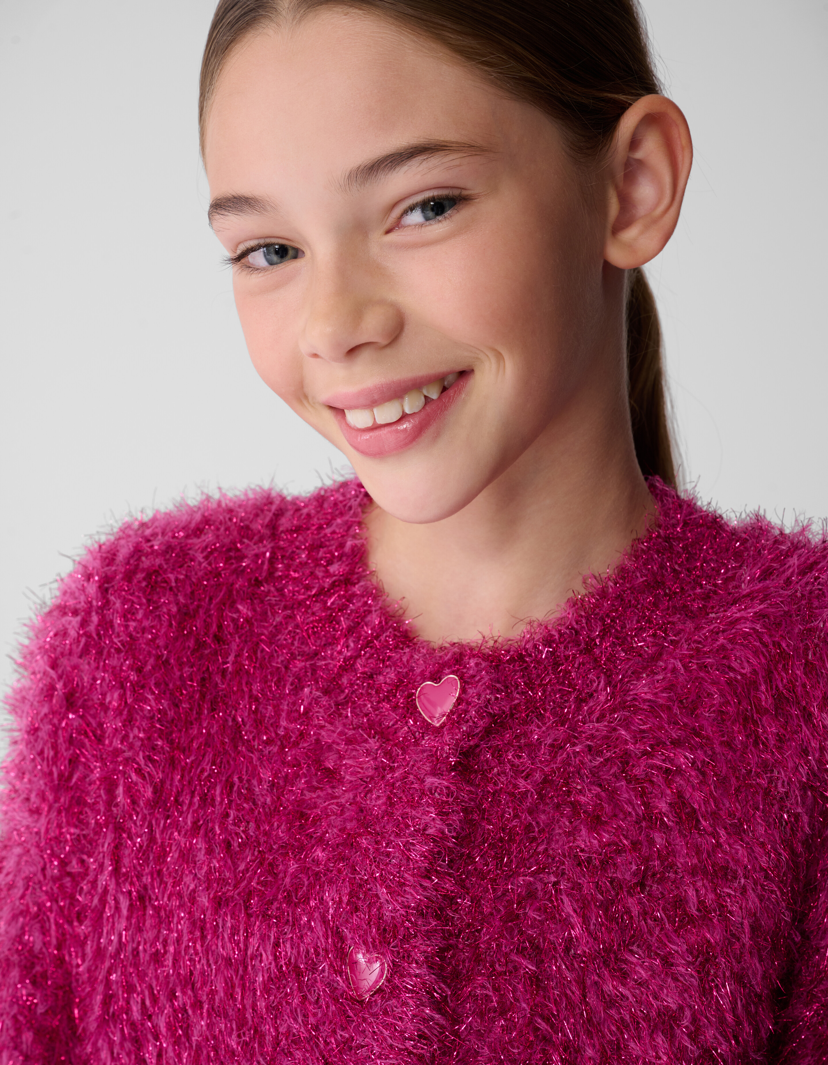 Fluffy Glitter Weste Dunkelrosa SHOEBY GIRLS