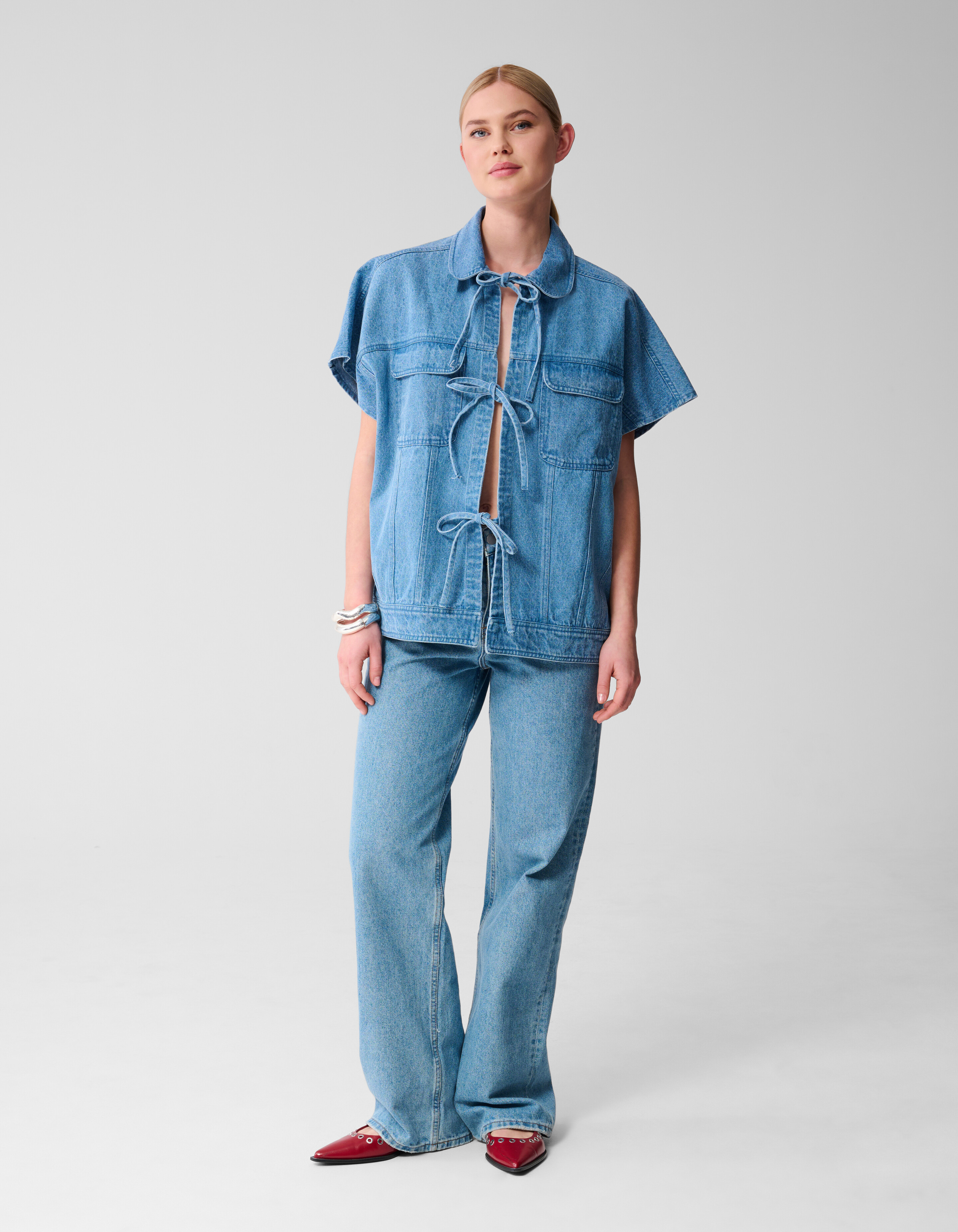 Übergroße Denim-Weste blau SHOEBY WOMEN