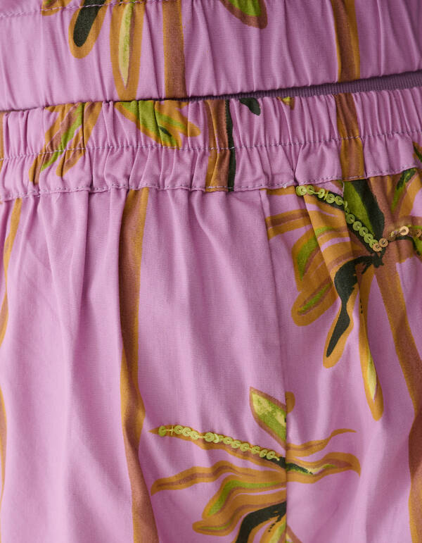 Palmen-Pailletten-Skort Helllila SHOEBY GIRLS