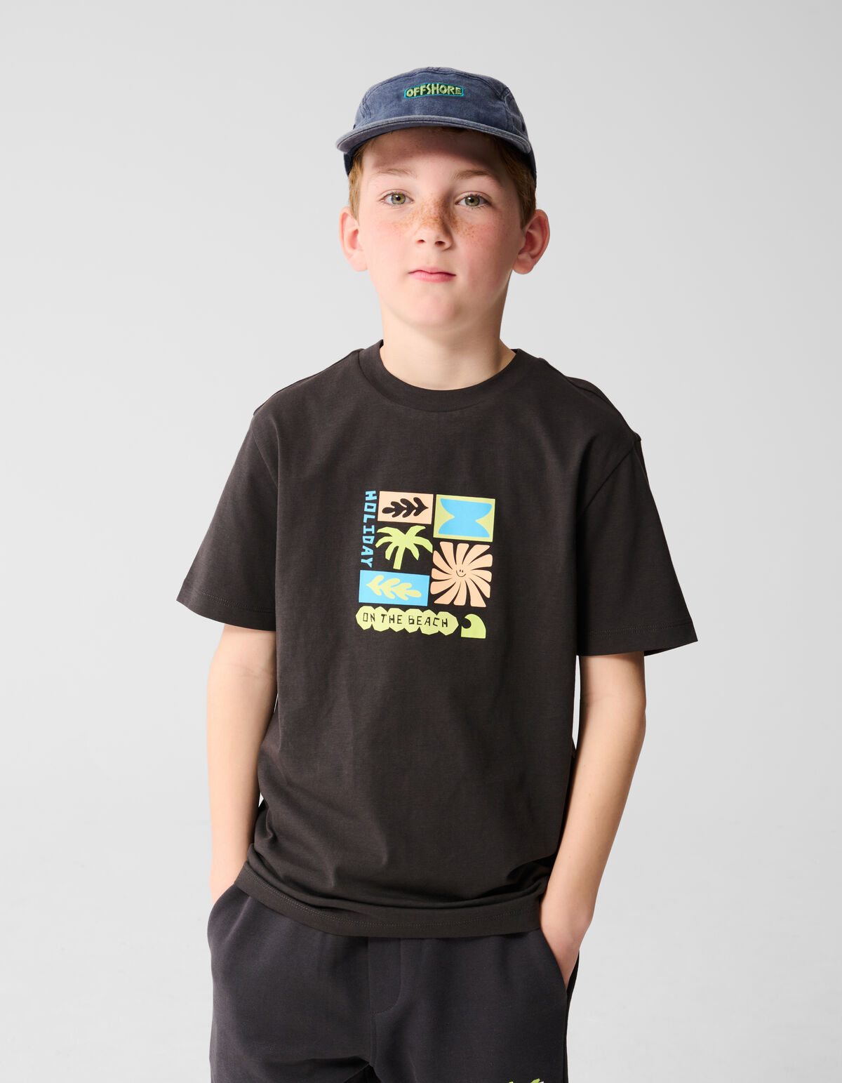 Holiday Artwork T-shirt Dunkelgrau SHOEBY BOYS