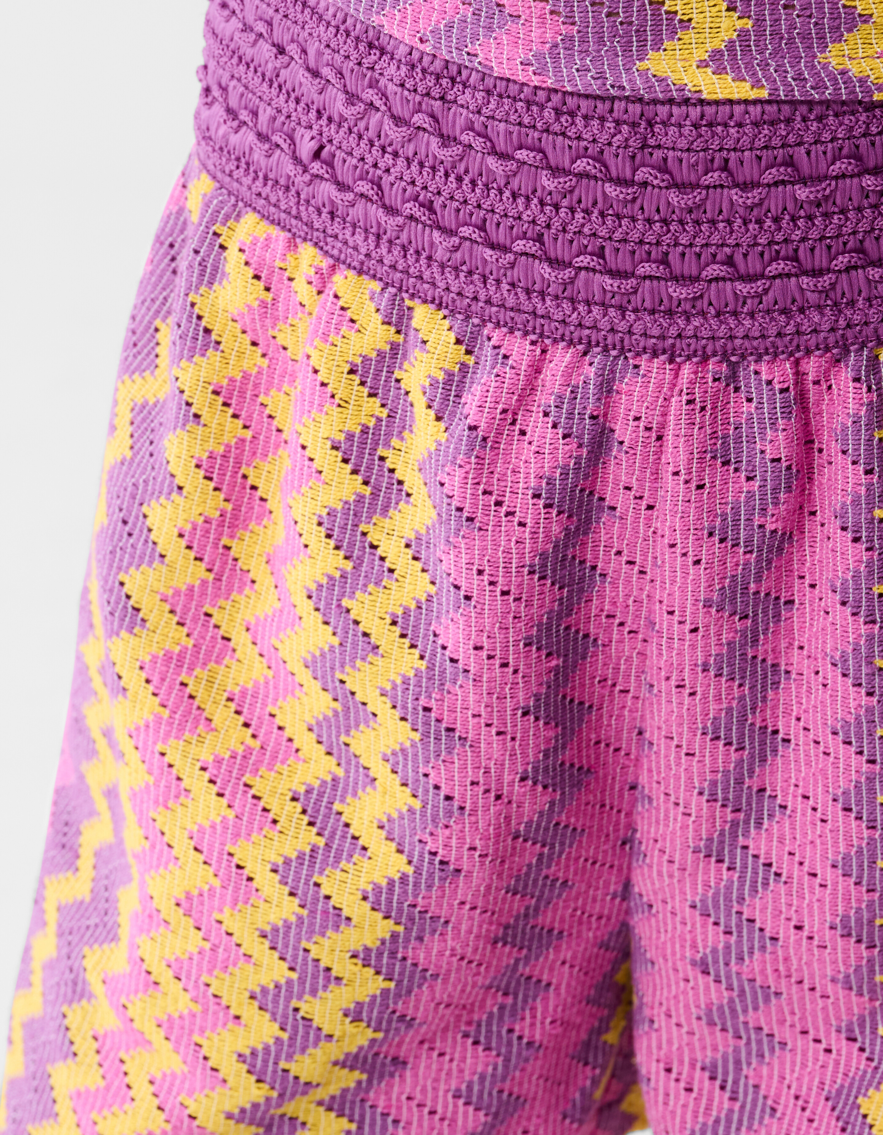 Zickzack gehäkelt kurz rosa SHOEBY GIRLS