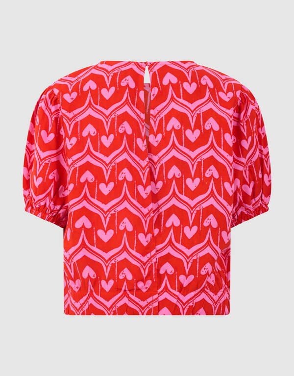 Herzprint-Top Rosa/Rot SHOEBY GIRLS