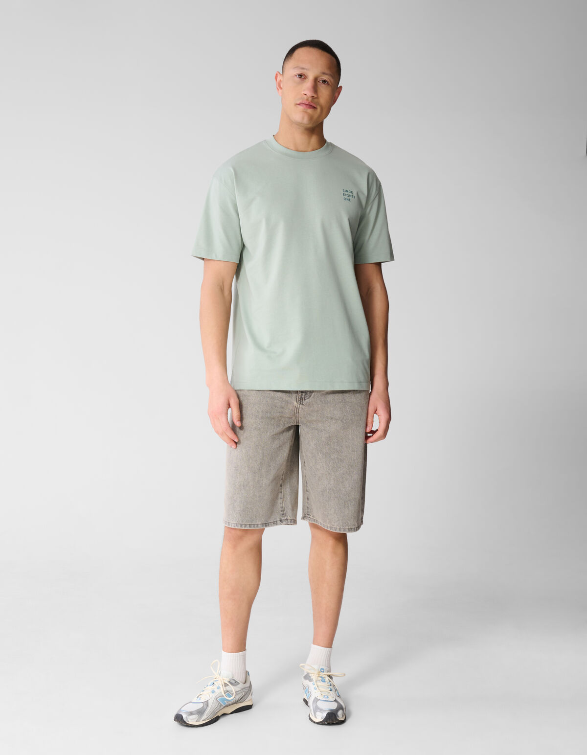 Text T-Shirt Hellgr&uuml;n SHOEBY MEN