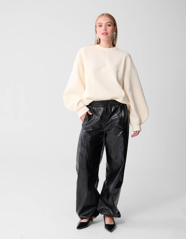 Pullover mit gro&szlig;en &Auml;rmeln in Off White SHOEBY WOMEN