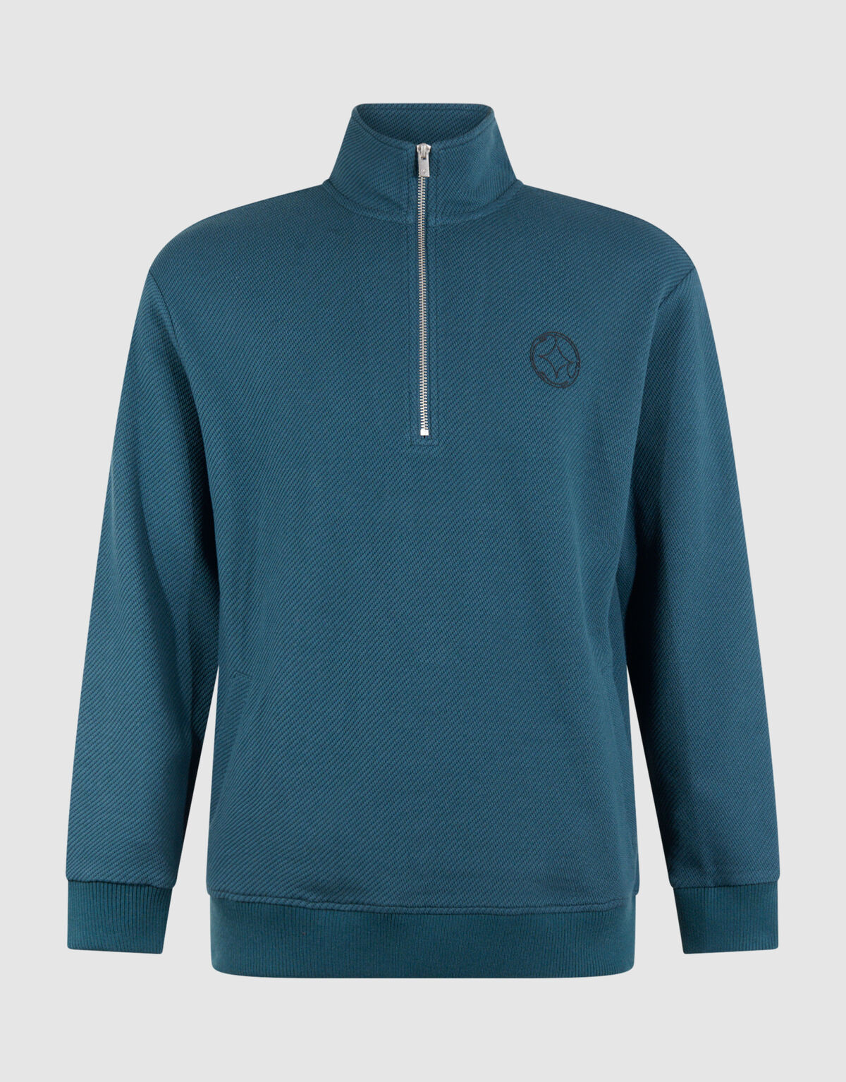 Halb-Zip-Pullover, dunkelgr&uuml;n SHOEBY MEN