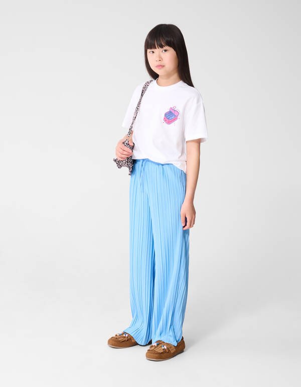 Sardinen Kunst T-Shirt Wei&szlig; SHOEBY GIRLS