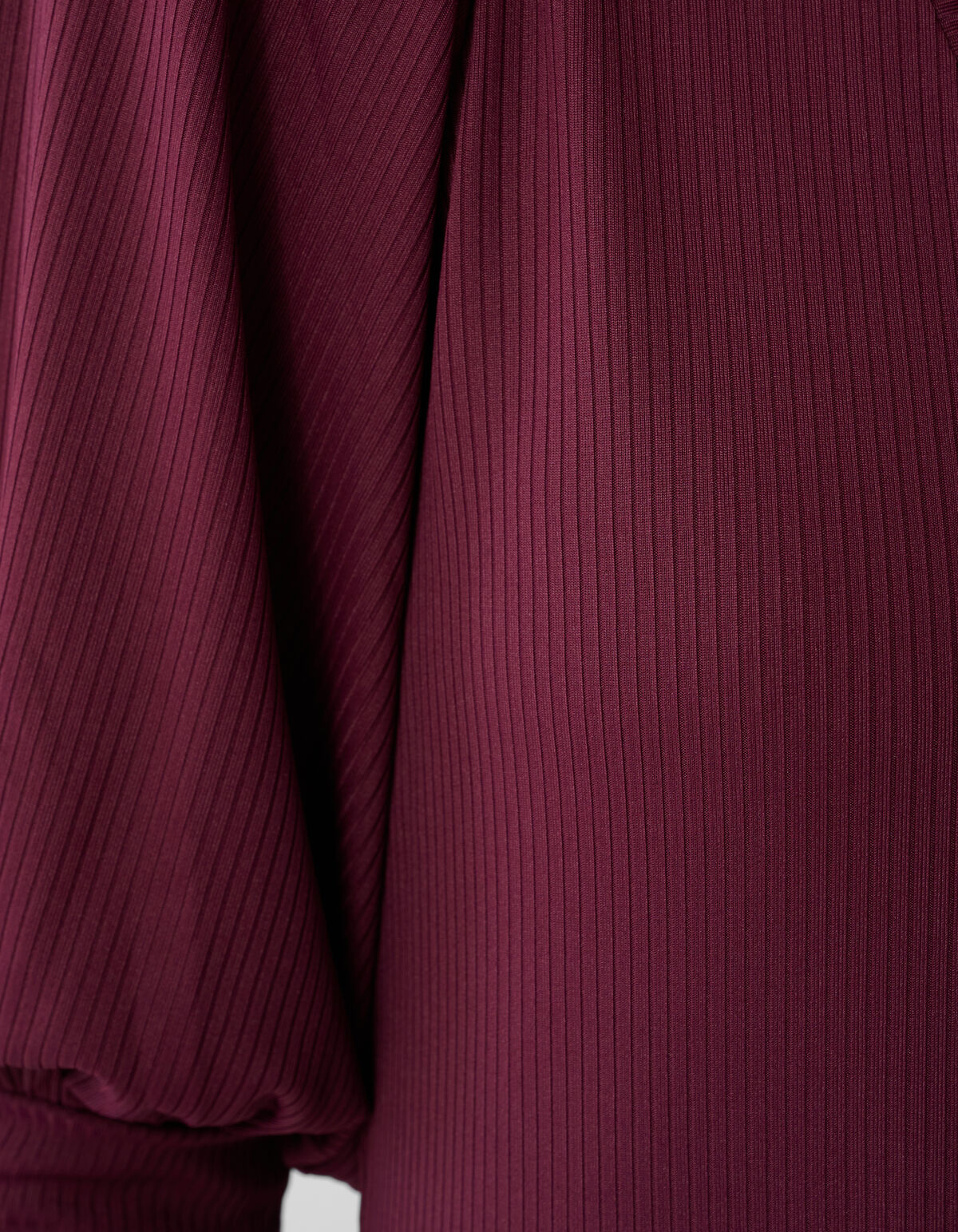 Rippstrick-Oberteil Dunkelrot SHOEBY WOMEN