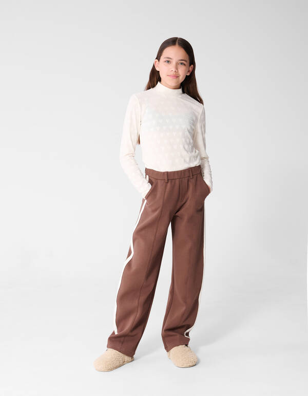 Top mit Allover-Herzmuster Cremefarben SHOEBY GIRLS