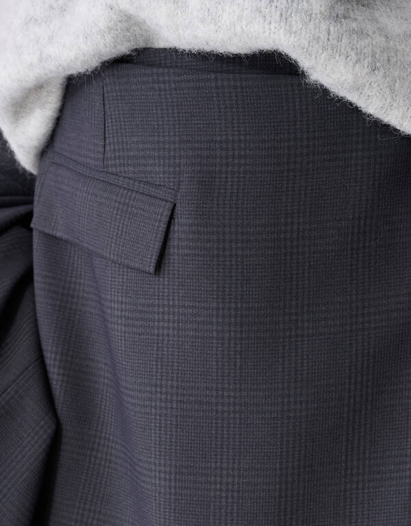 Minirock mit Karomuster Dunkelgrau SHOEBY WOMEN