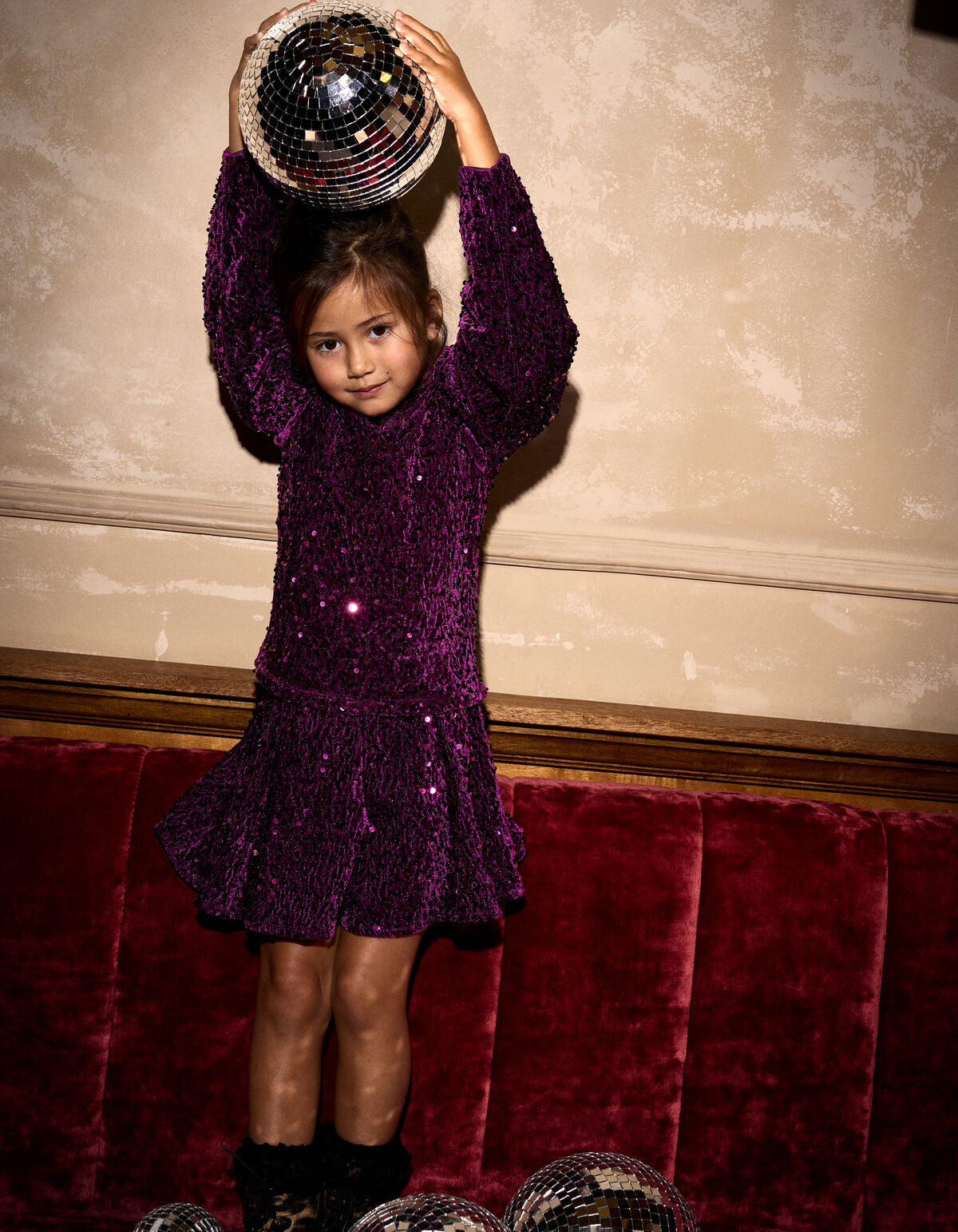 Sequin Minirock Dunkelrosa SHOEBY GIRLS