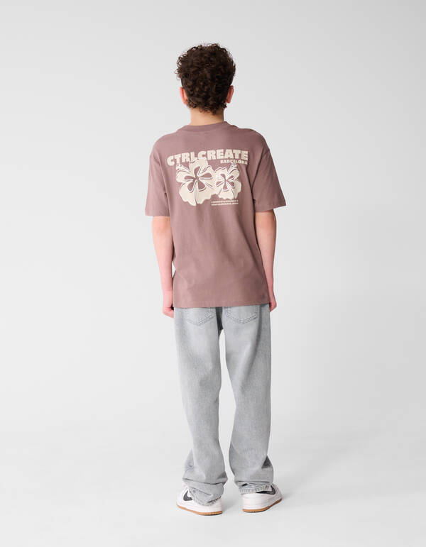 Create Artwork T-Shirt Taupe SHOEBY BOYS