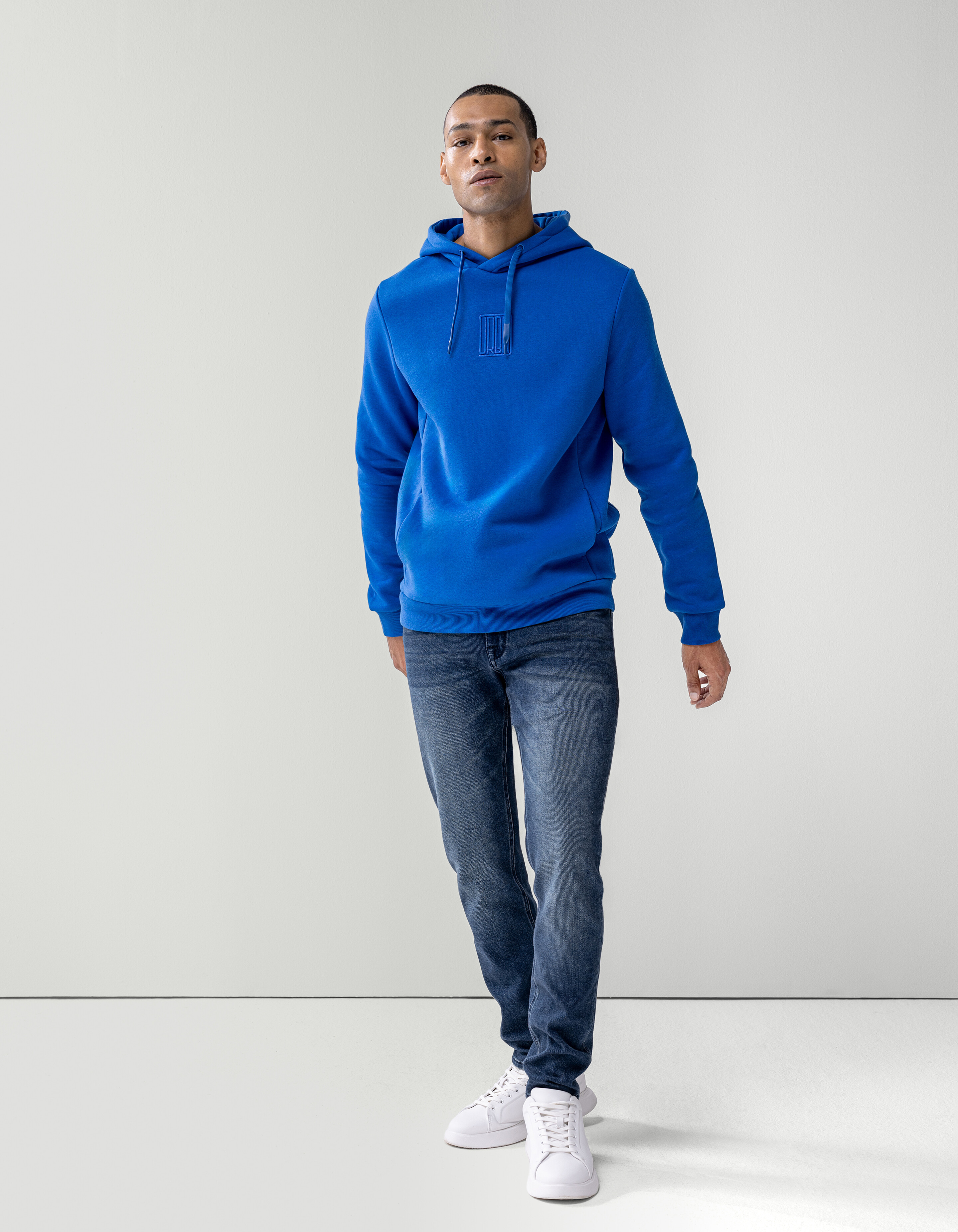 Stickerei Hoodie Blau SHOEBY MEN