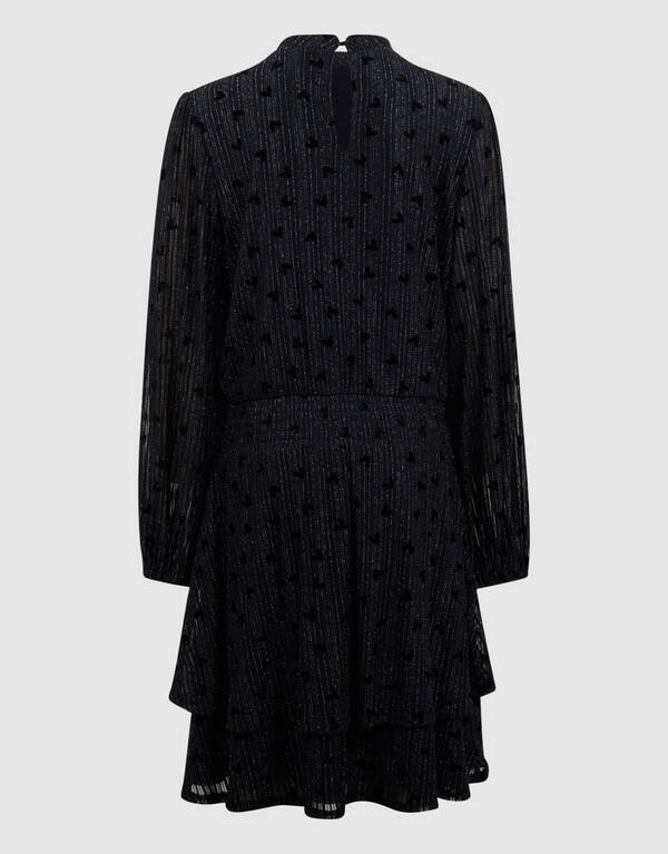 Mesh-Herz-Minikleid Schwarz SHOEBY GIRLS