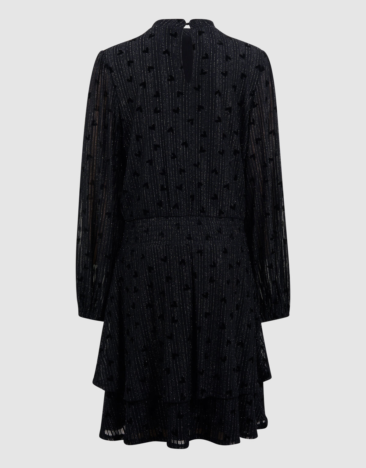 Mesh-Herz-Minikleid Schwarz SHOEBY GIRLS