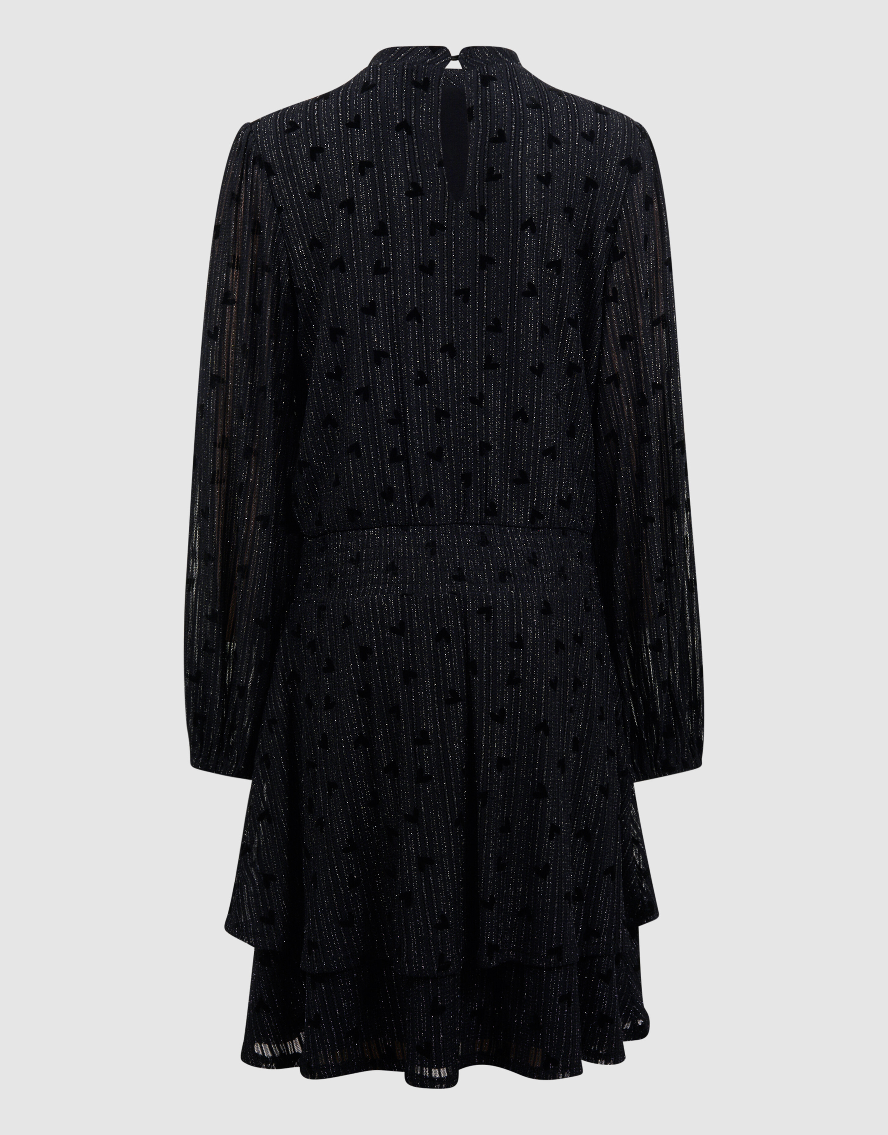 Mesh-Herz-Minikleid Schwarz SHOEBY GIRLS