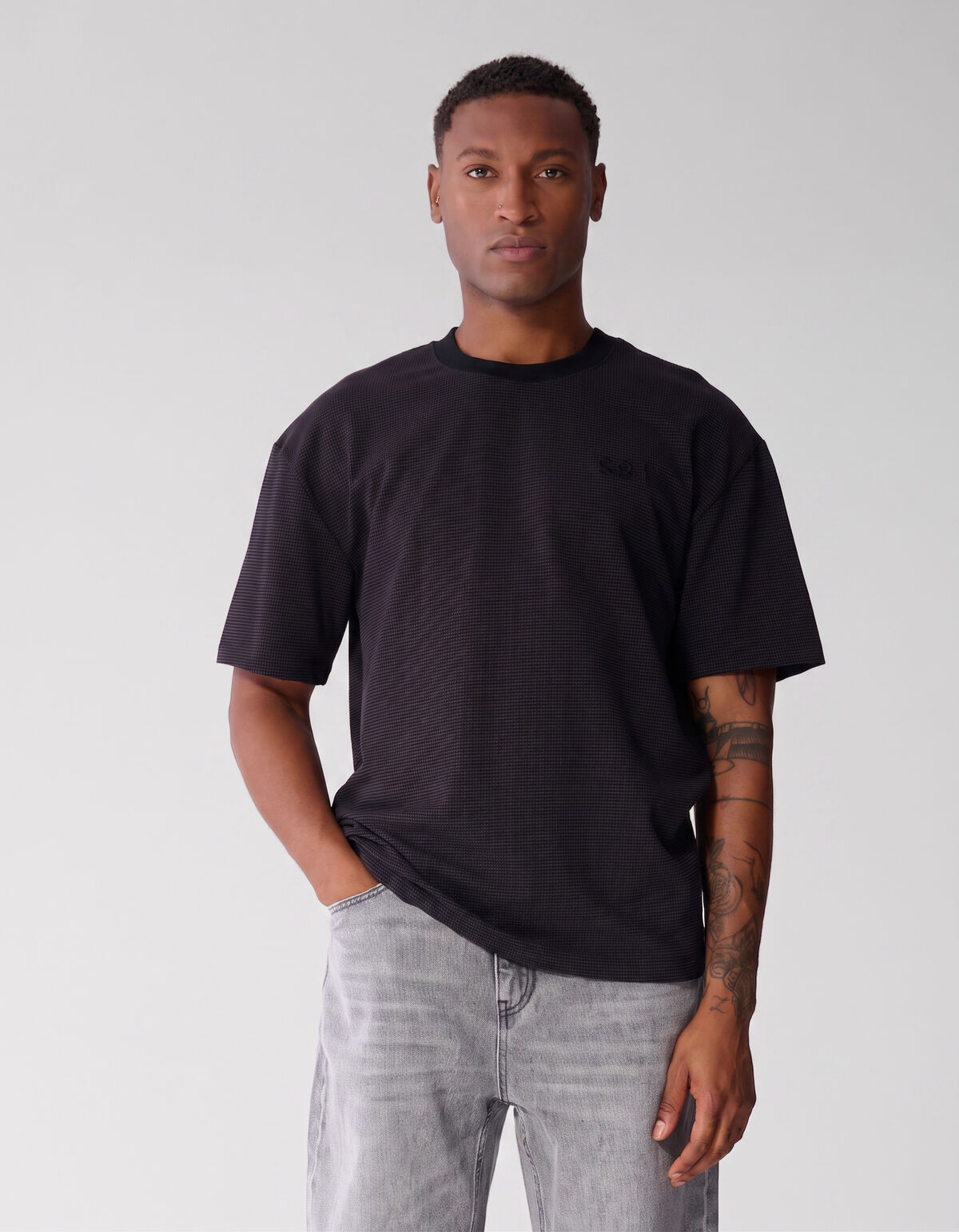 Honeycomb T-Shirt Lila SHOEBY MEN
