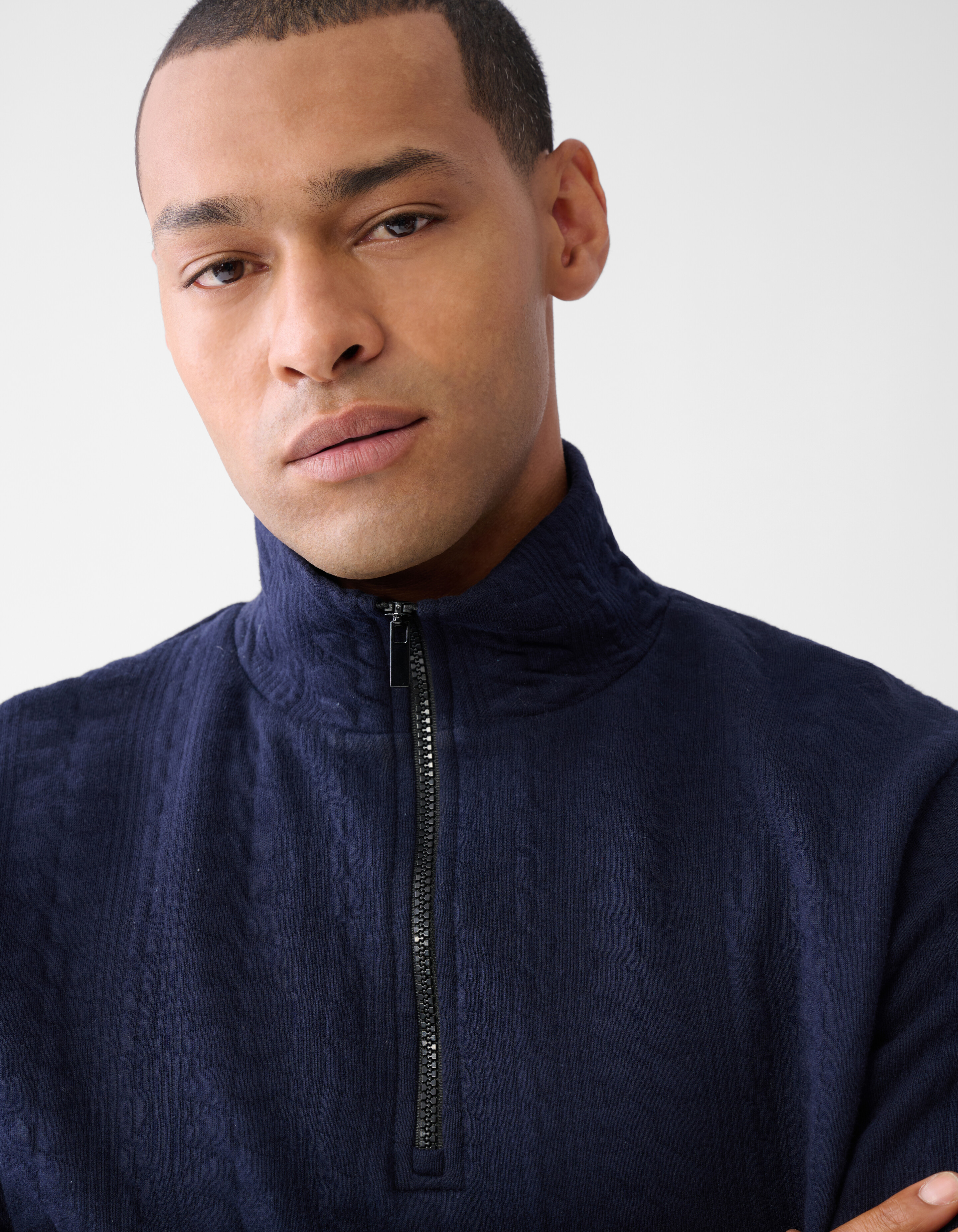 Pullover mit Rei&szlig;verschluss Dunkelblau SHOEBY MEN