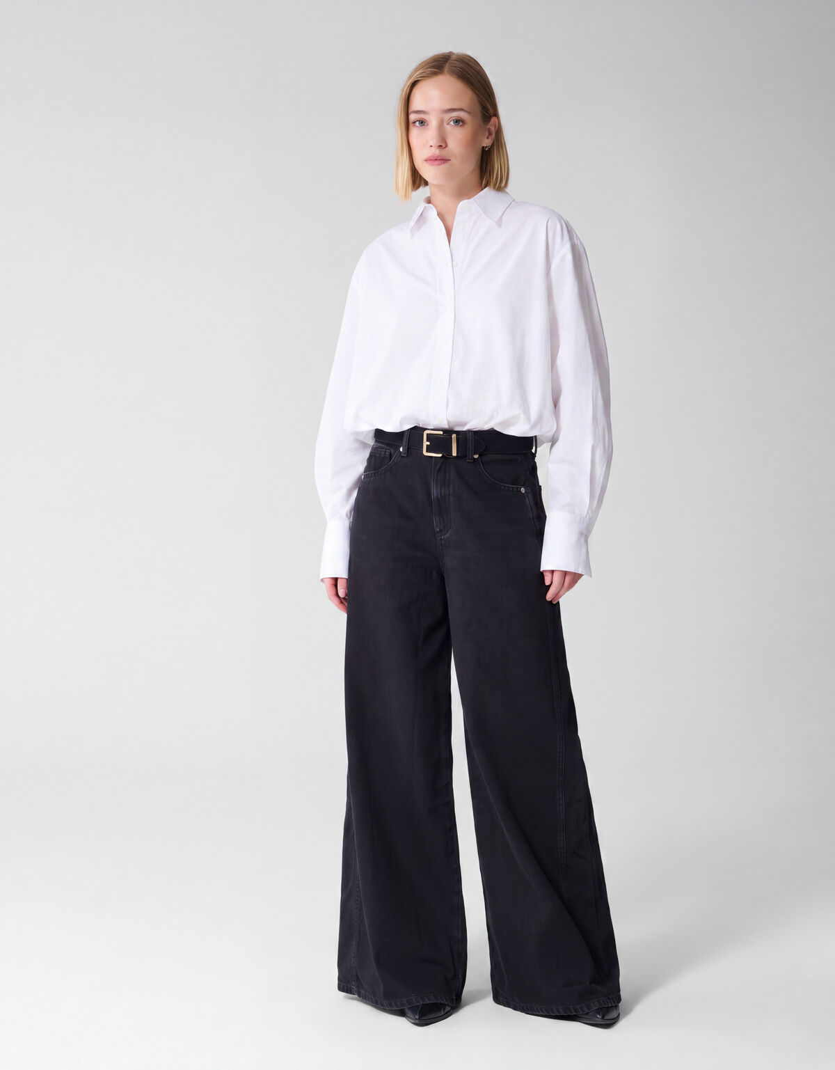 Popeline-Blusenbody in Wei&szlig; By Lonneke SHOEBY WOMEN