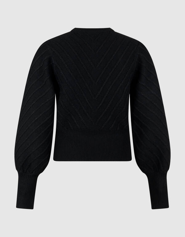 Schwarzer Glitzer-Strickpullover SHOEBY WOMEN