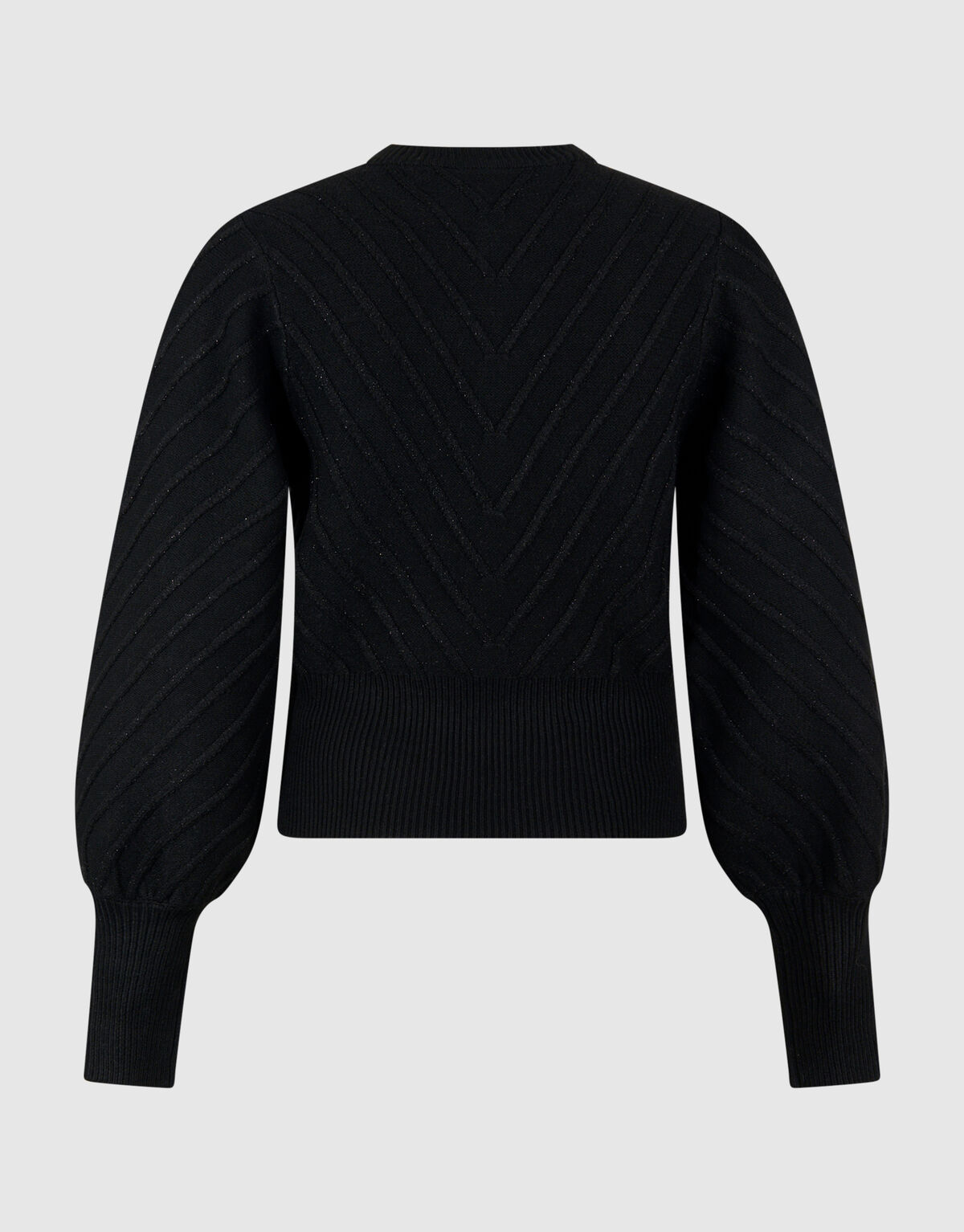 Schwarzer Glitzer-Strickpullover SHOEBY WOMEN