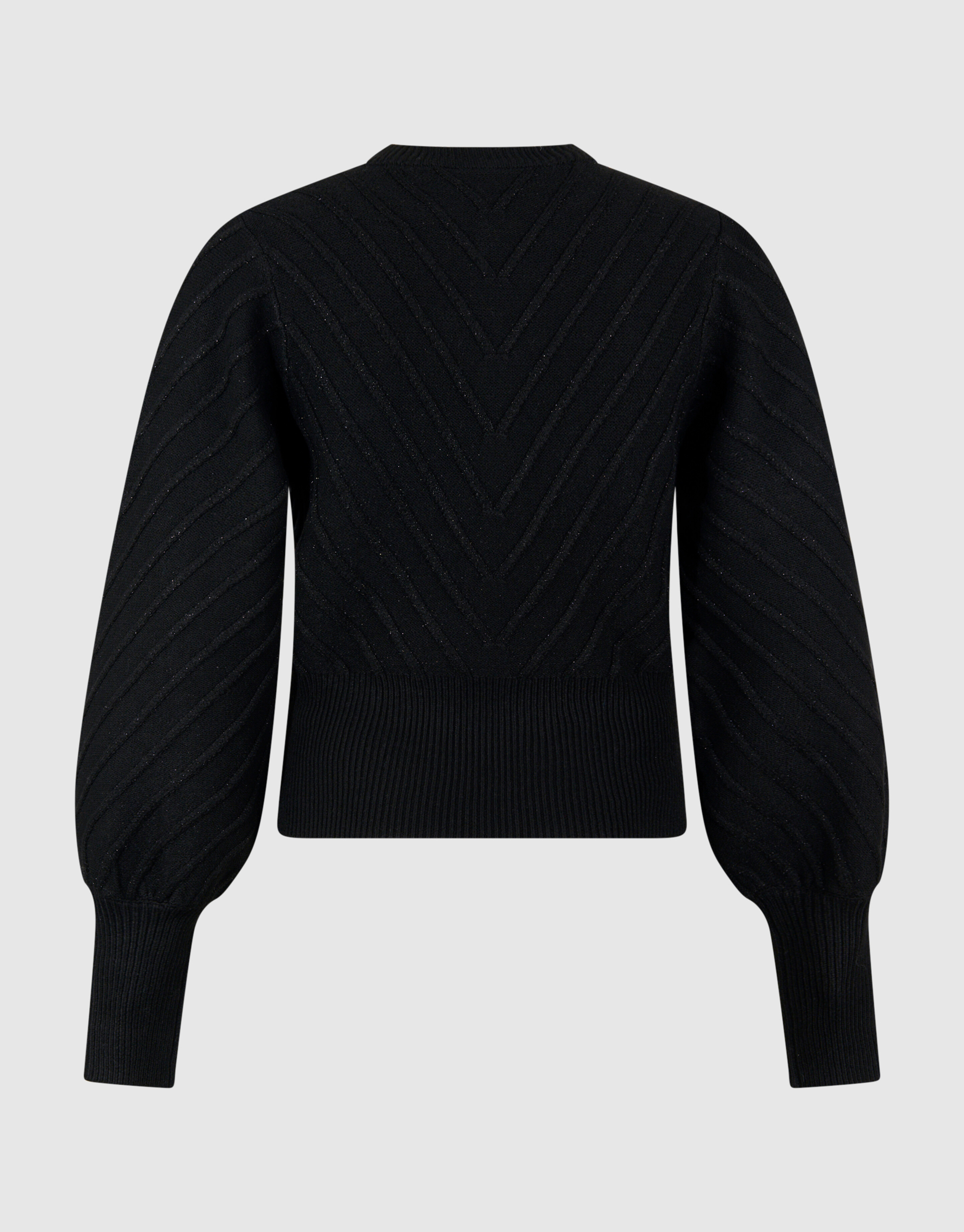 Schwarzer Glitzer-Strickpullover SHOEBY WOMEN