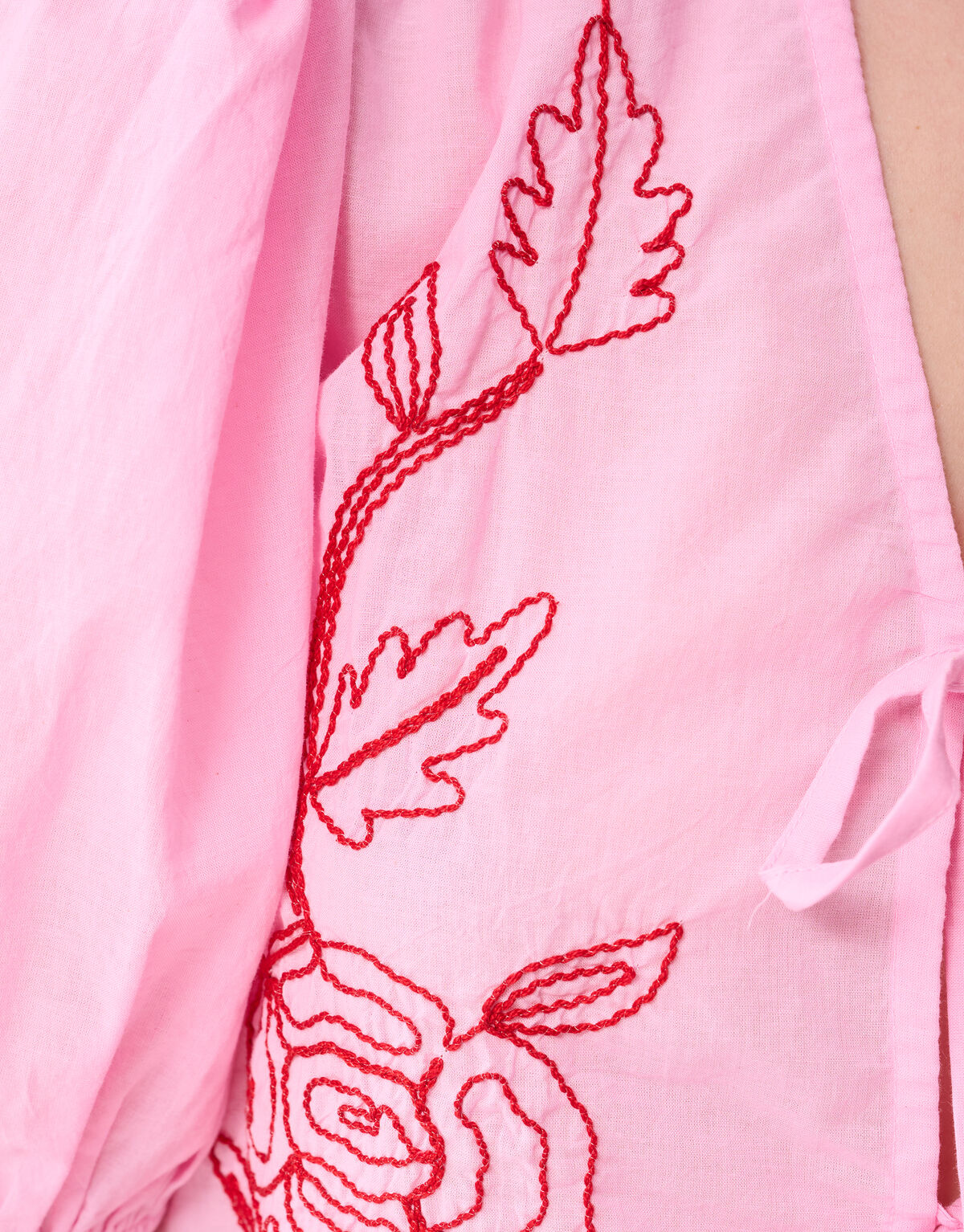 Bluse mit Stickerei Hellrosa SHOEBY WOMEN