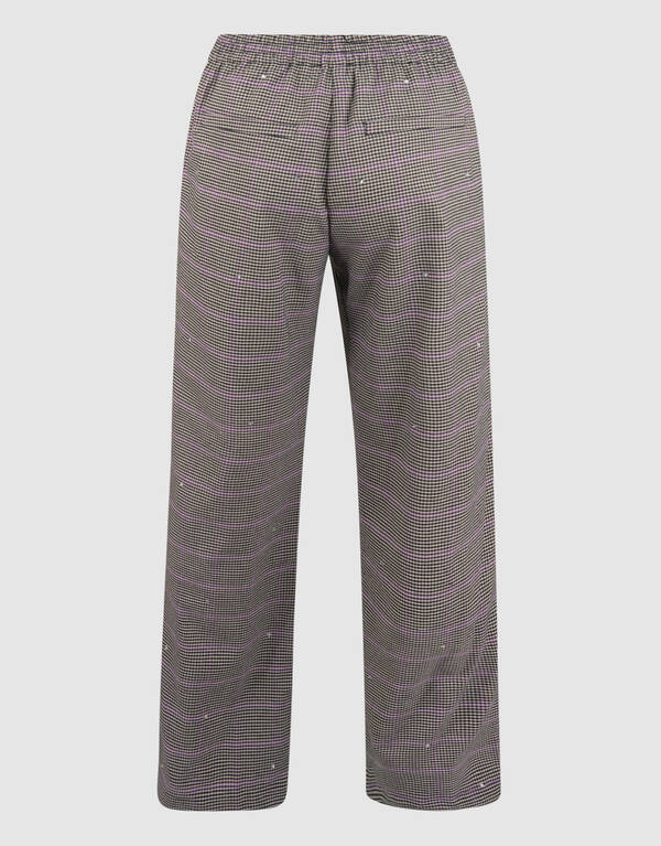 Karierte Hose mit weitem Bein Grau SHOEBY WOMEN