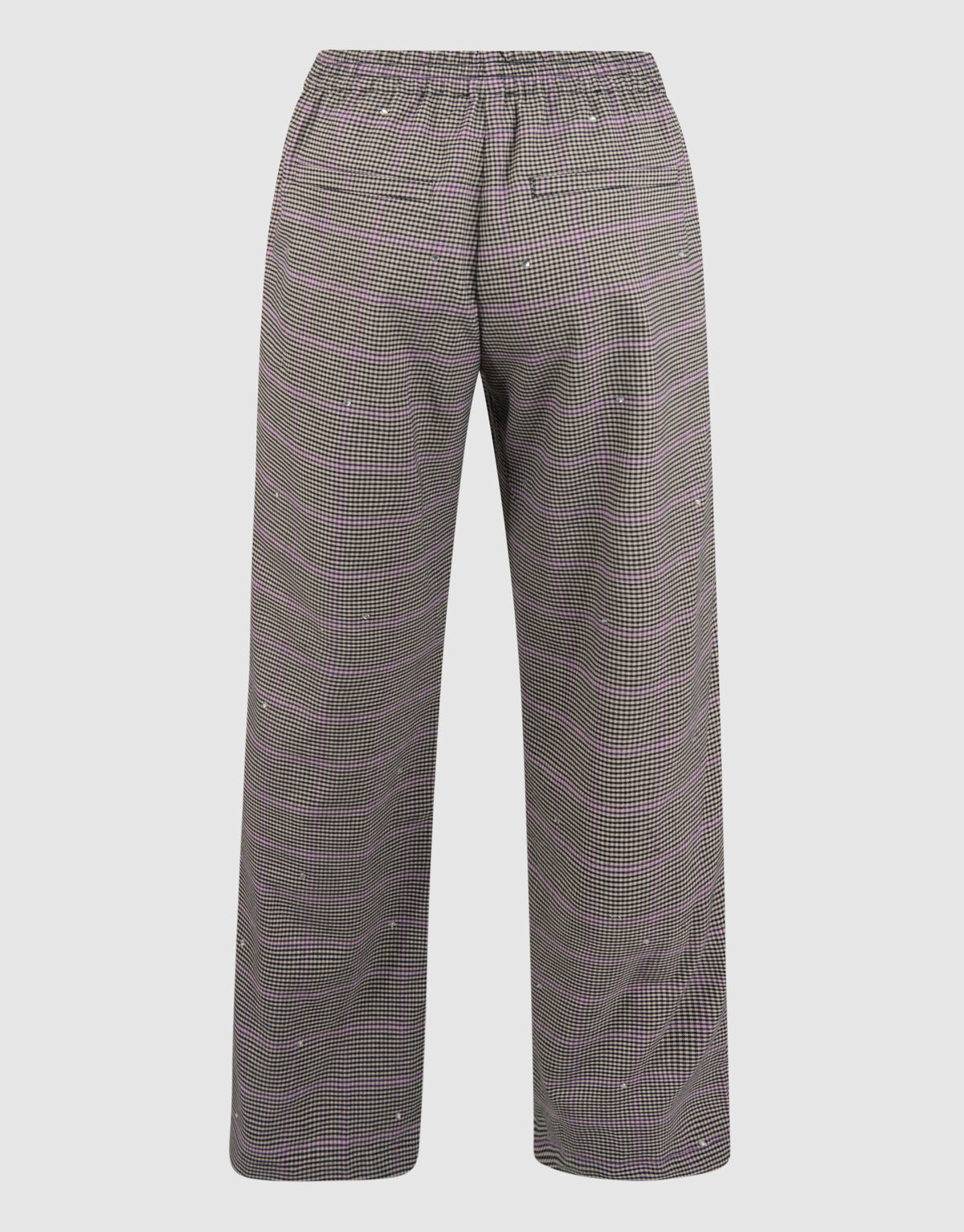 Karierte Hose mit weitem Bein Grau SHOEBY WOMEN