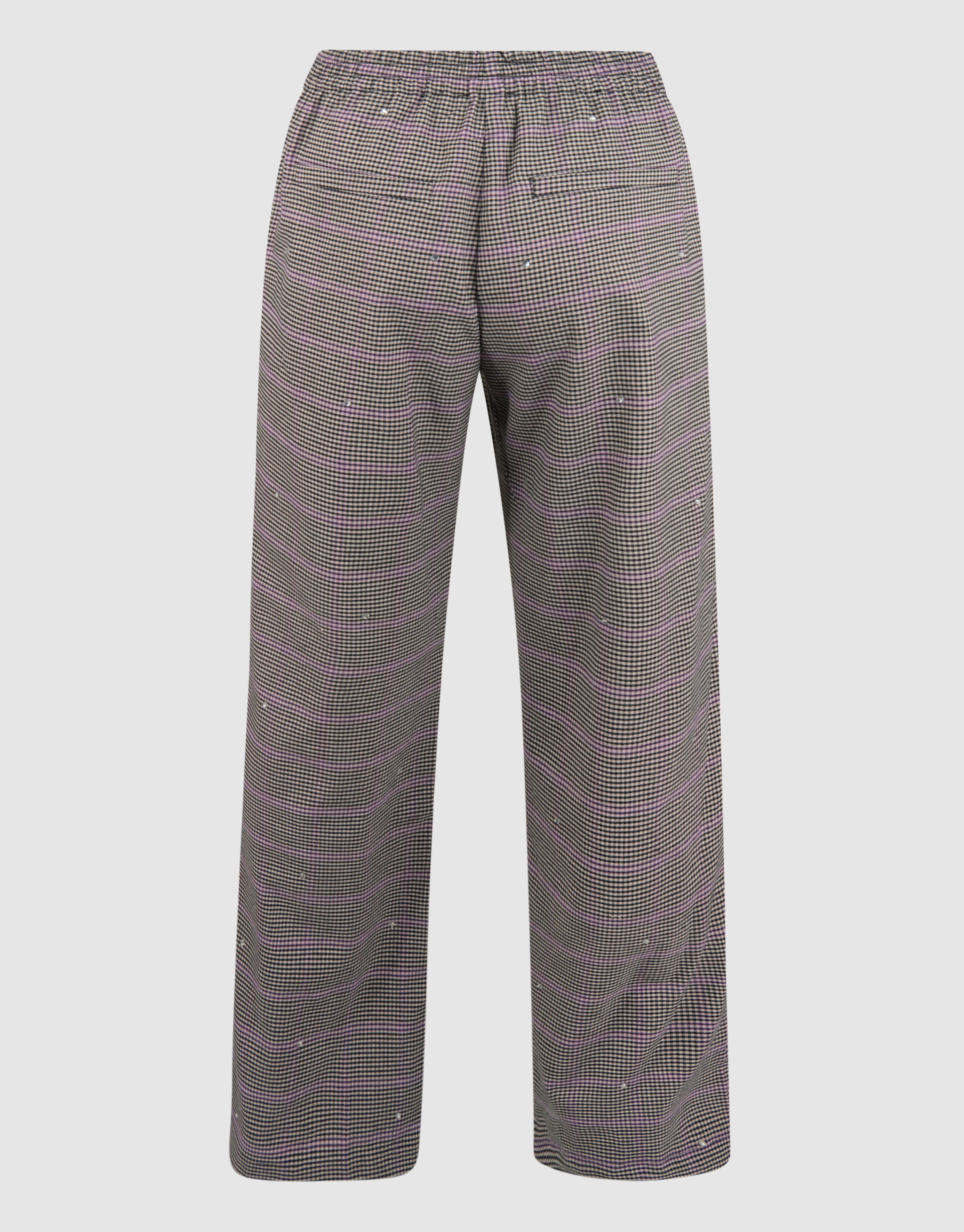 Karierte Hose mit weitem Bein Grau SHOEBY WOMEN