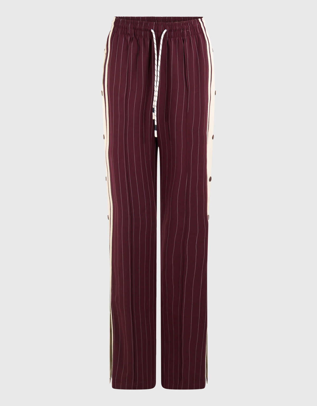 Nadelstreifen-Hose mit weitem Bein Dunkelrot SHOEBY WOMEN