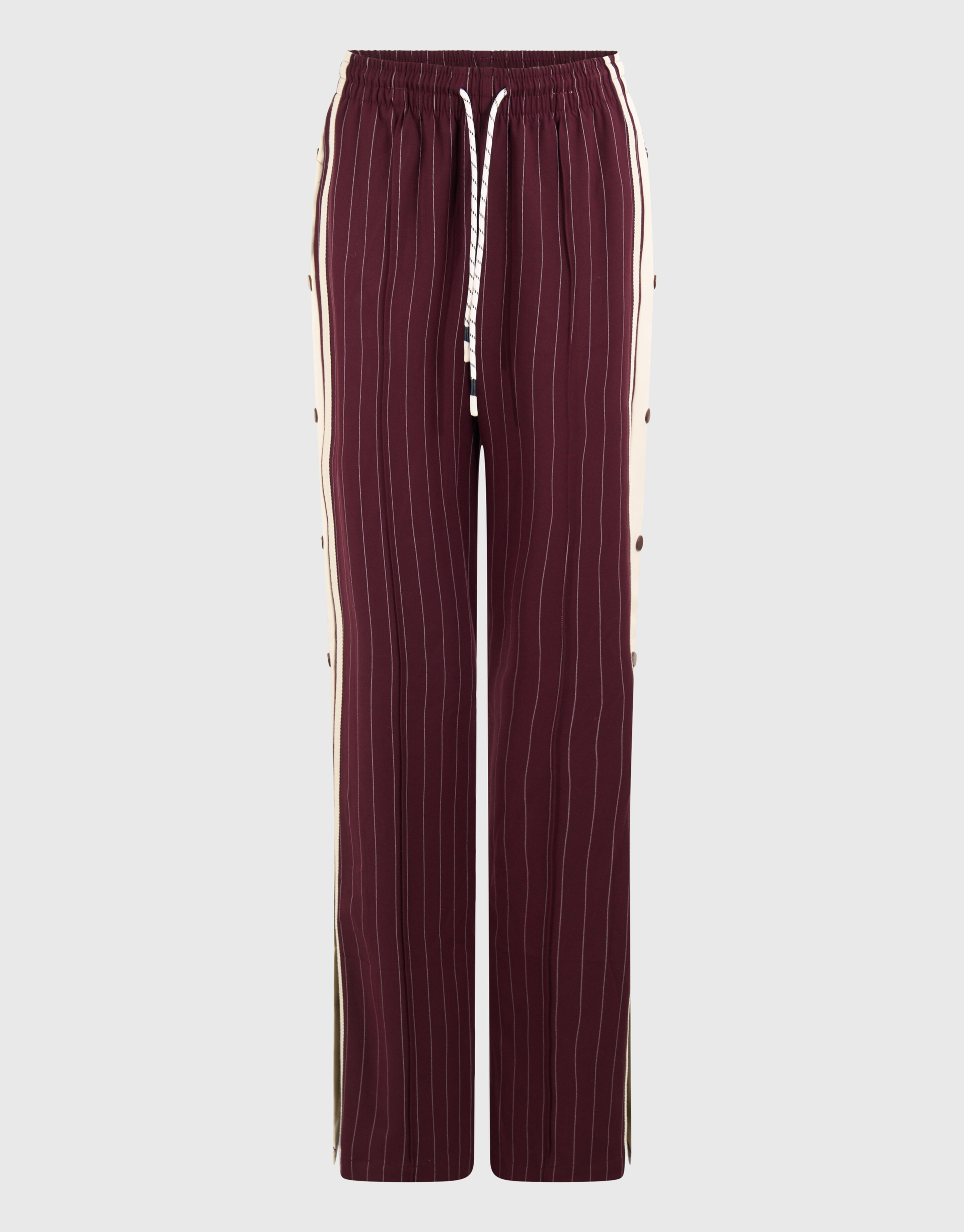 Nadelstreifen-Hose mit weitem Bein Dunkelrot SHOEBY WOMEN