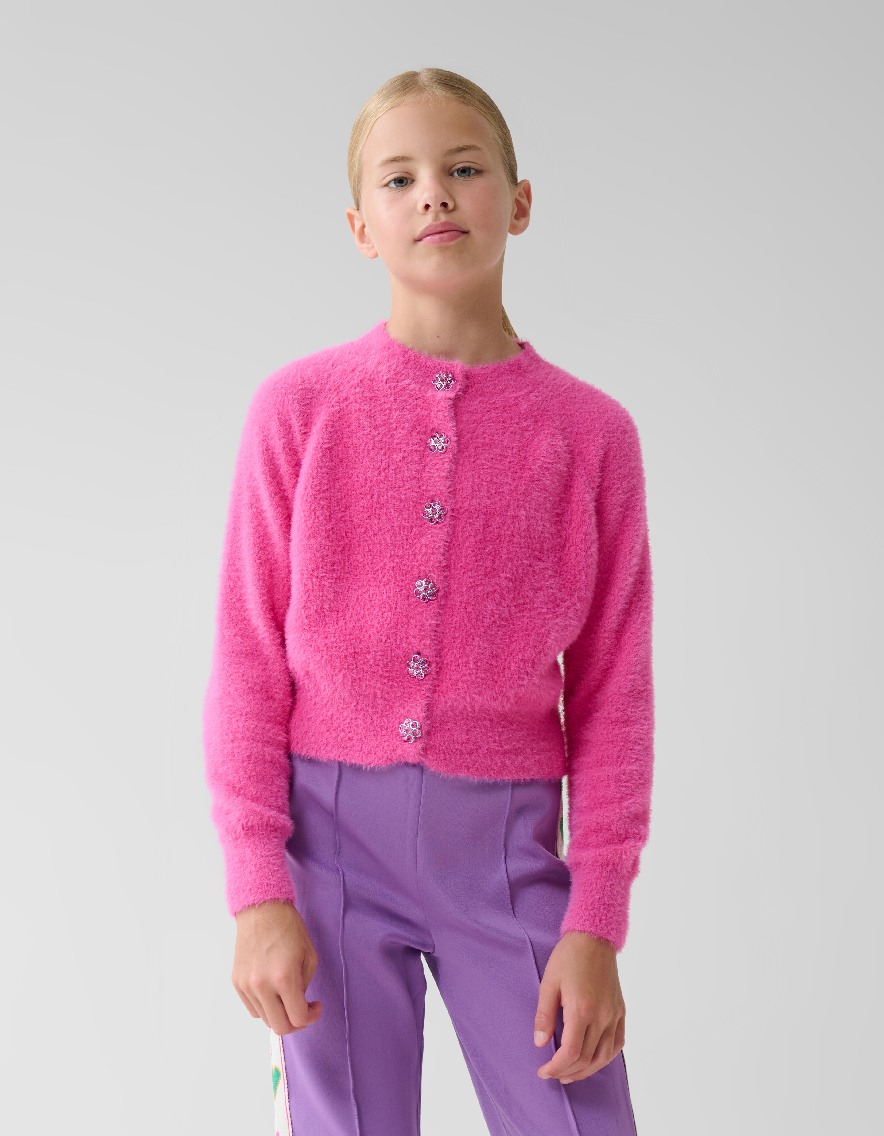 Pelzige Strickjacke Rosa von Lizzy SHOEBY GIRLS