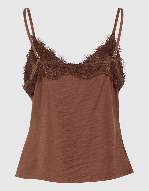 Kanten Twist Singlet Braun SHOEBY WOMEN