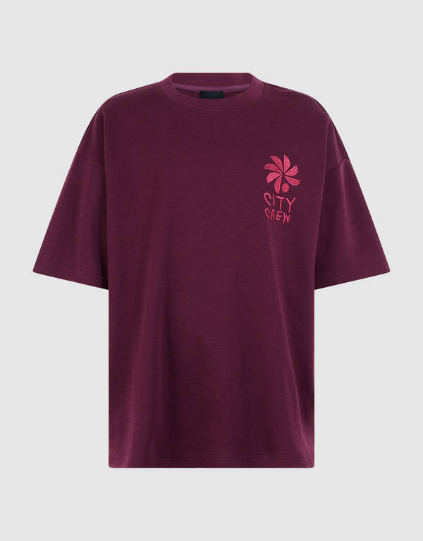 Stay Bold T-Shirt mit auff&auml;lligem Motiv, Dunkelrot SHOEBY BOYS