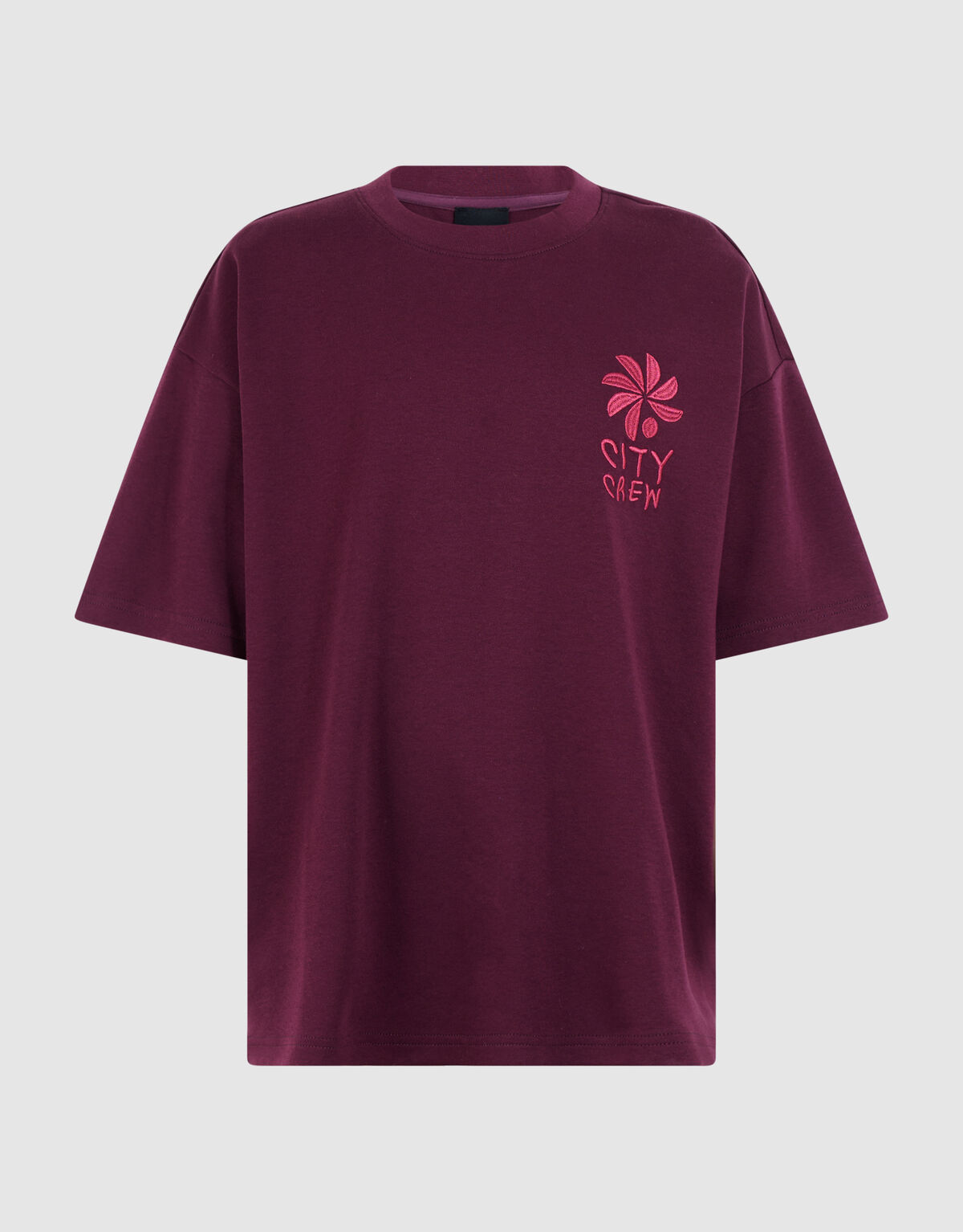 Stay Bold T-Shirt mit auff&auml;lligem Motiv, Dunkelrot SHOEBY BOYS
