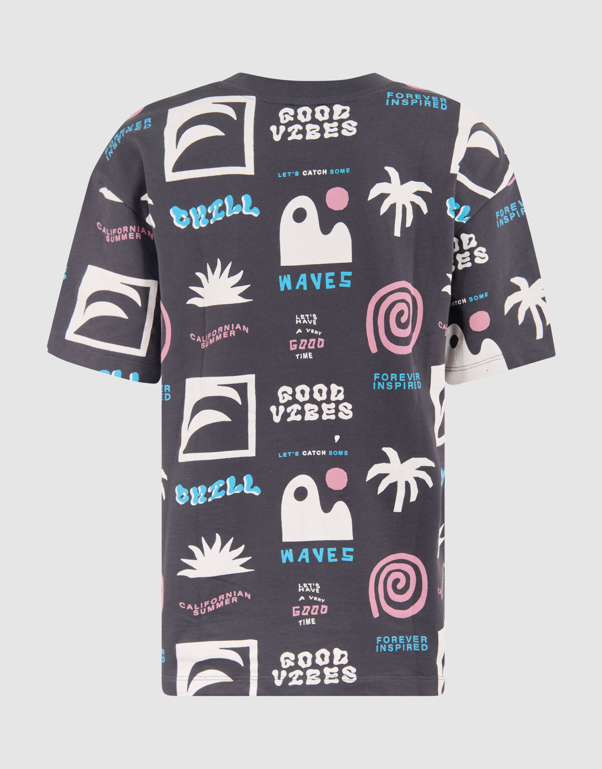 34 / 5.000Sommer Artwork T-Shirt Dunkelgrau SHOEBY BOYS