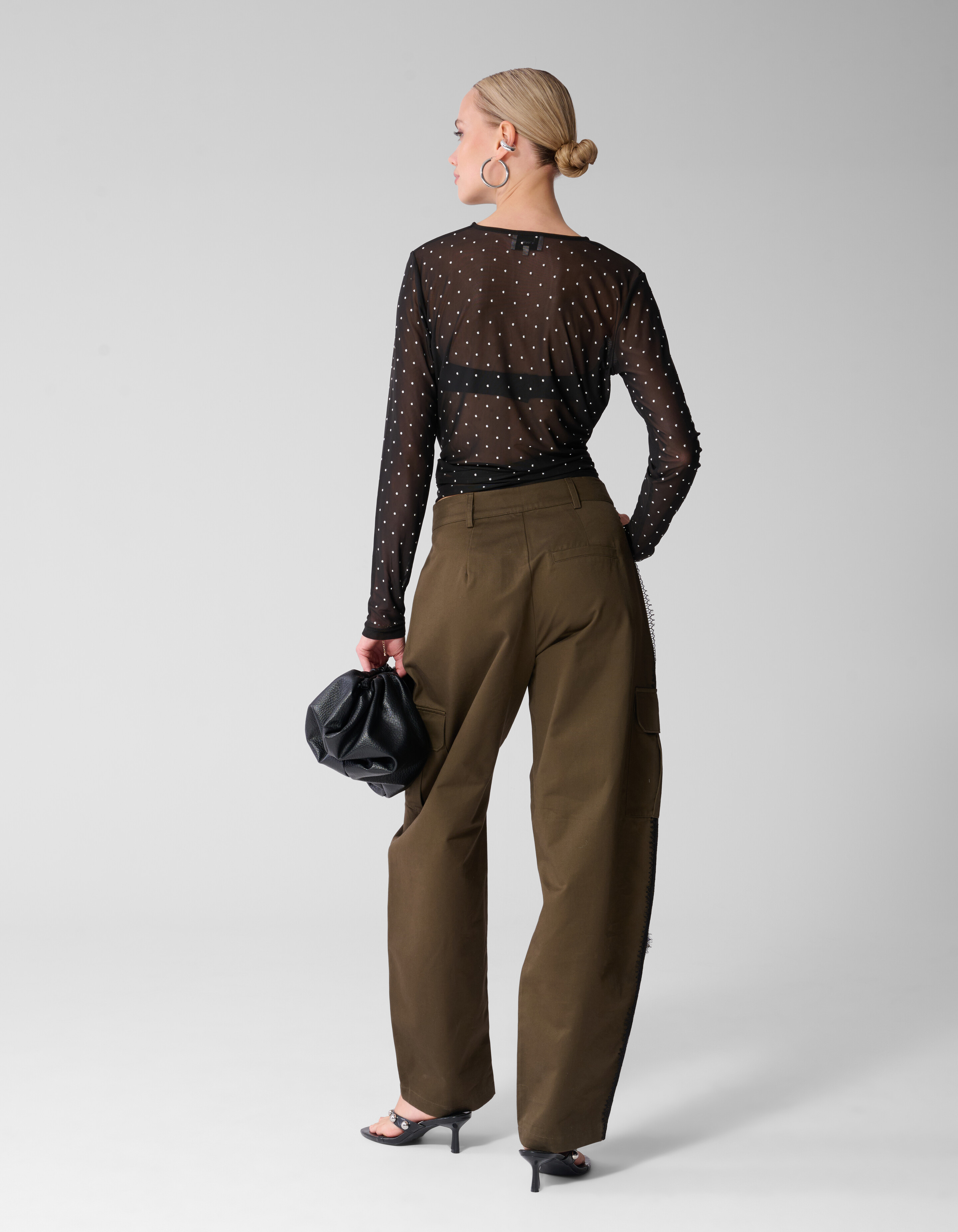 Cargohose mit Schn&uuml;rung Dunkelbraun SHOEBY WOMEN