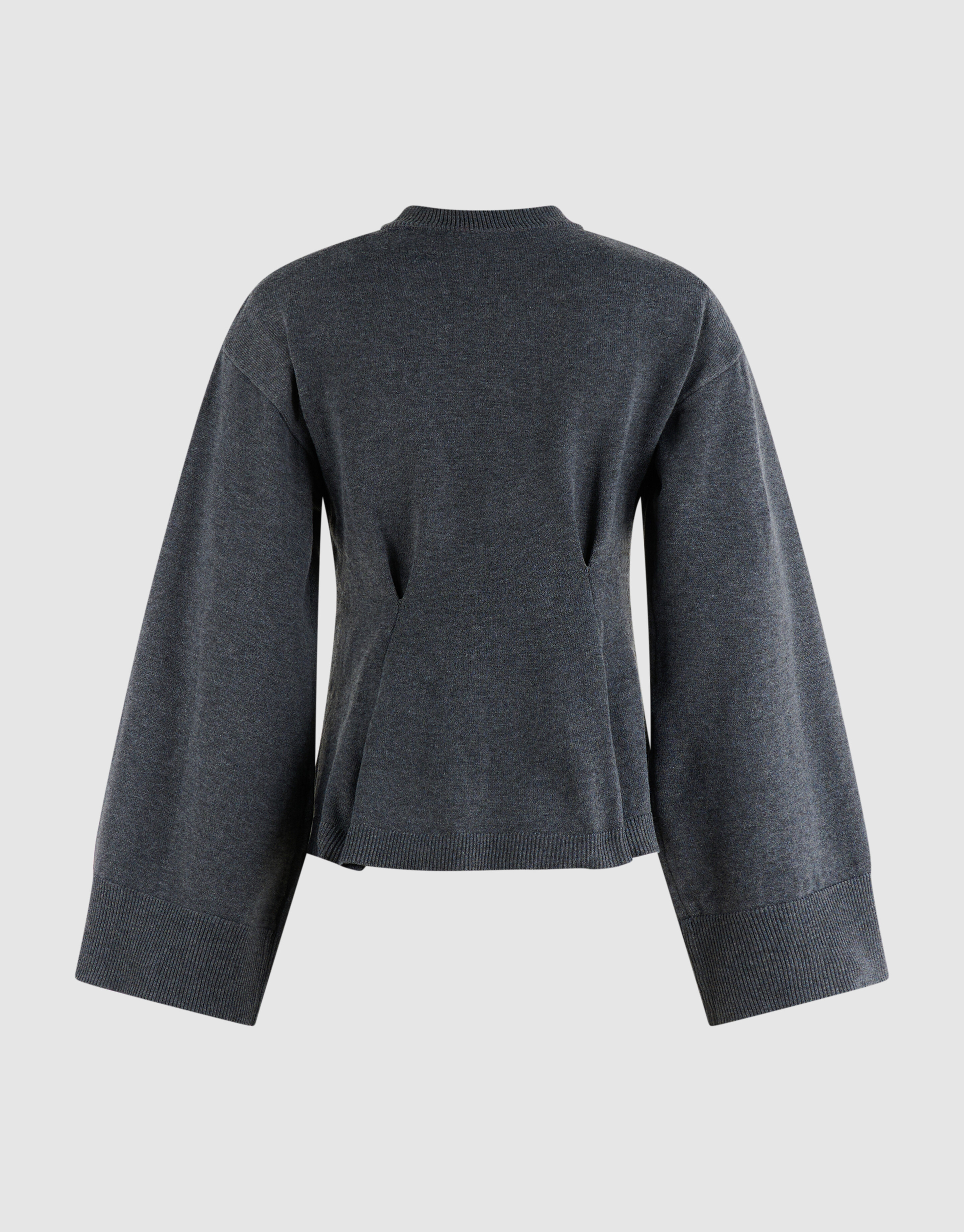 Peplum Strickpullover Dunkelgrau SHOEBY WOMEN