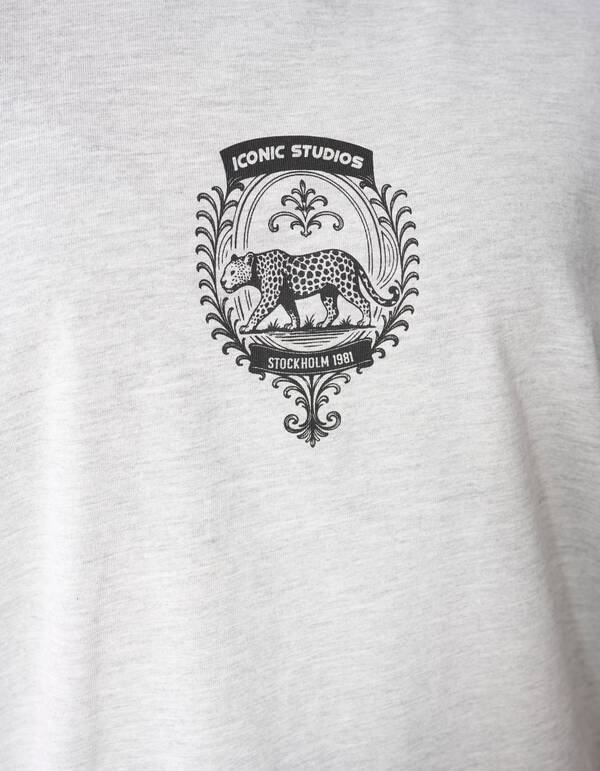 Grafik-Kunst T-Shirt Hellgrau SHOEBY WOMEN