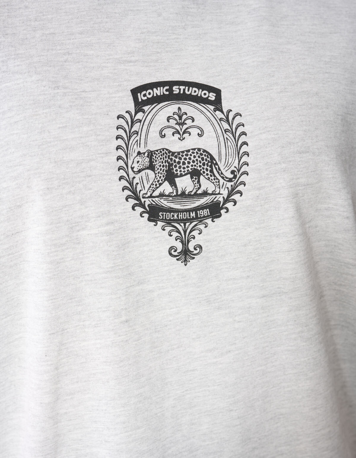 Grafik-Kunst T-Shirt Hellgrau SHOEBY WOMEN