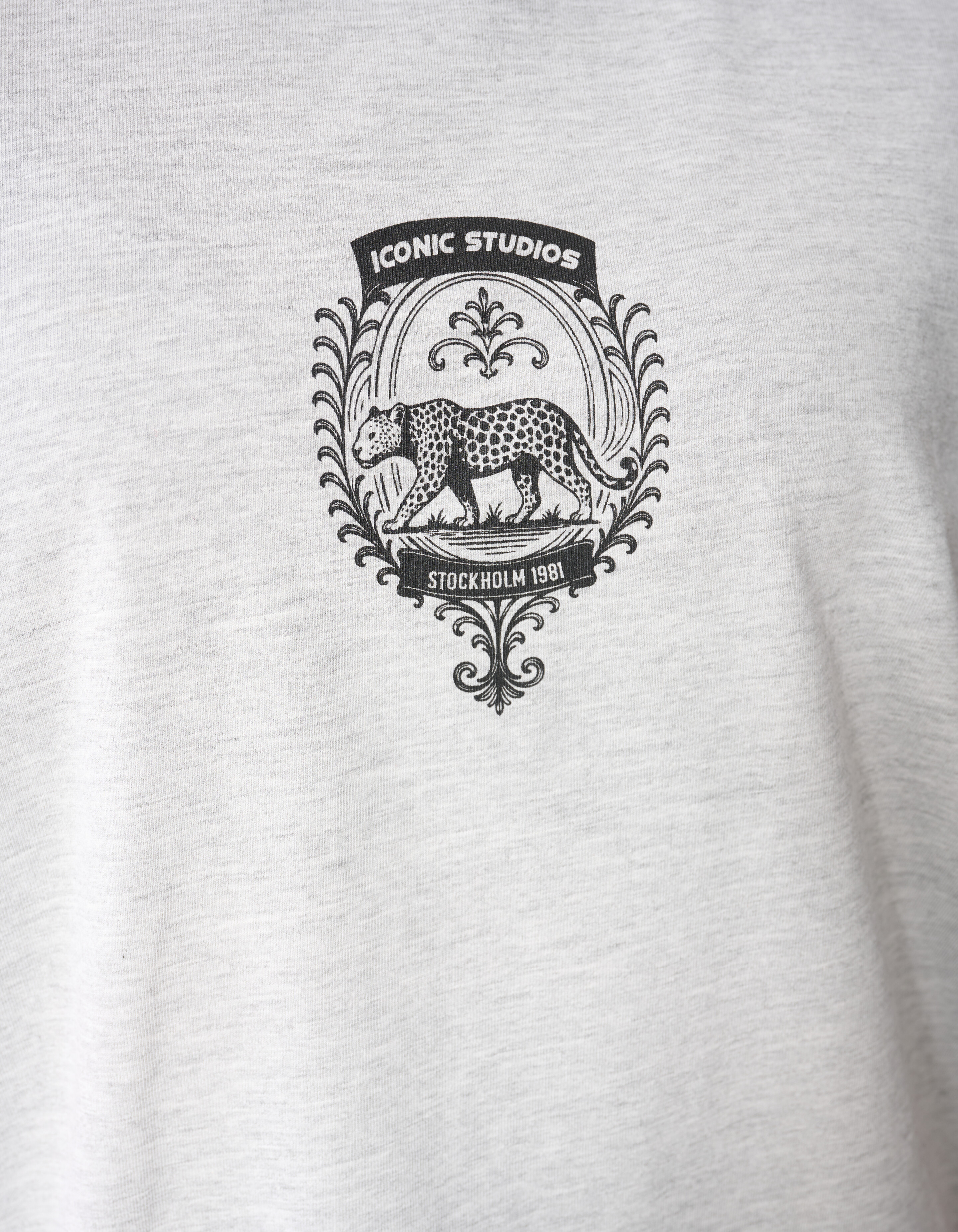 Grafik-Kunst T-Shirt Hellgrau SHOEBY WOMEN