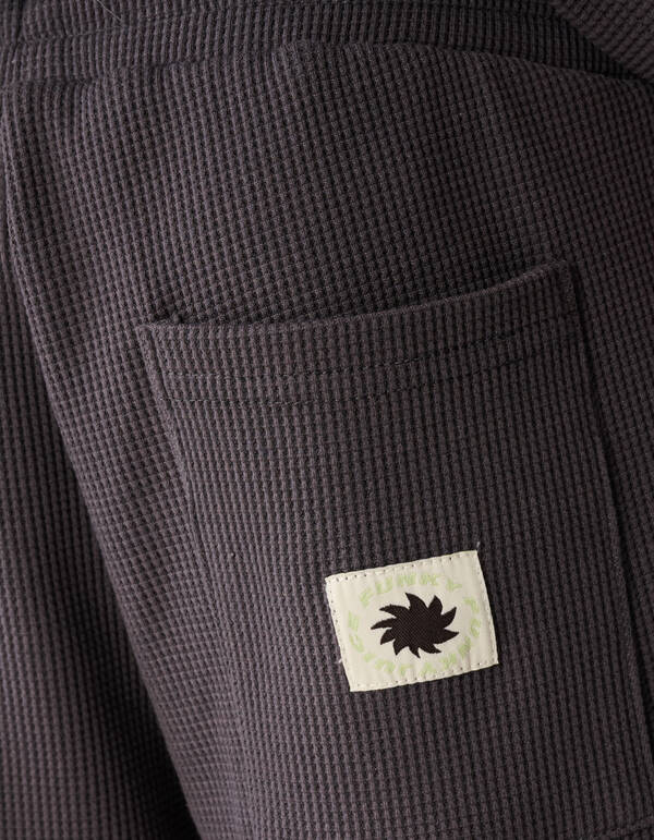 Waffelstruktur Kurz Dunkelgrau SHOEBY BOYS