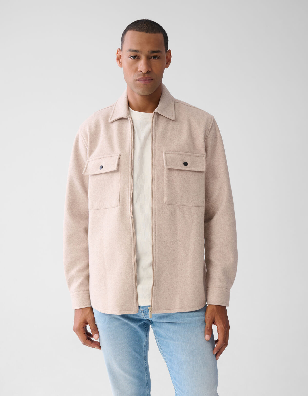 Zip-Overshirt Sand SHOEBY MEN